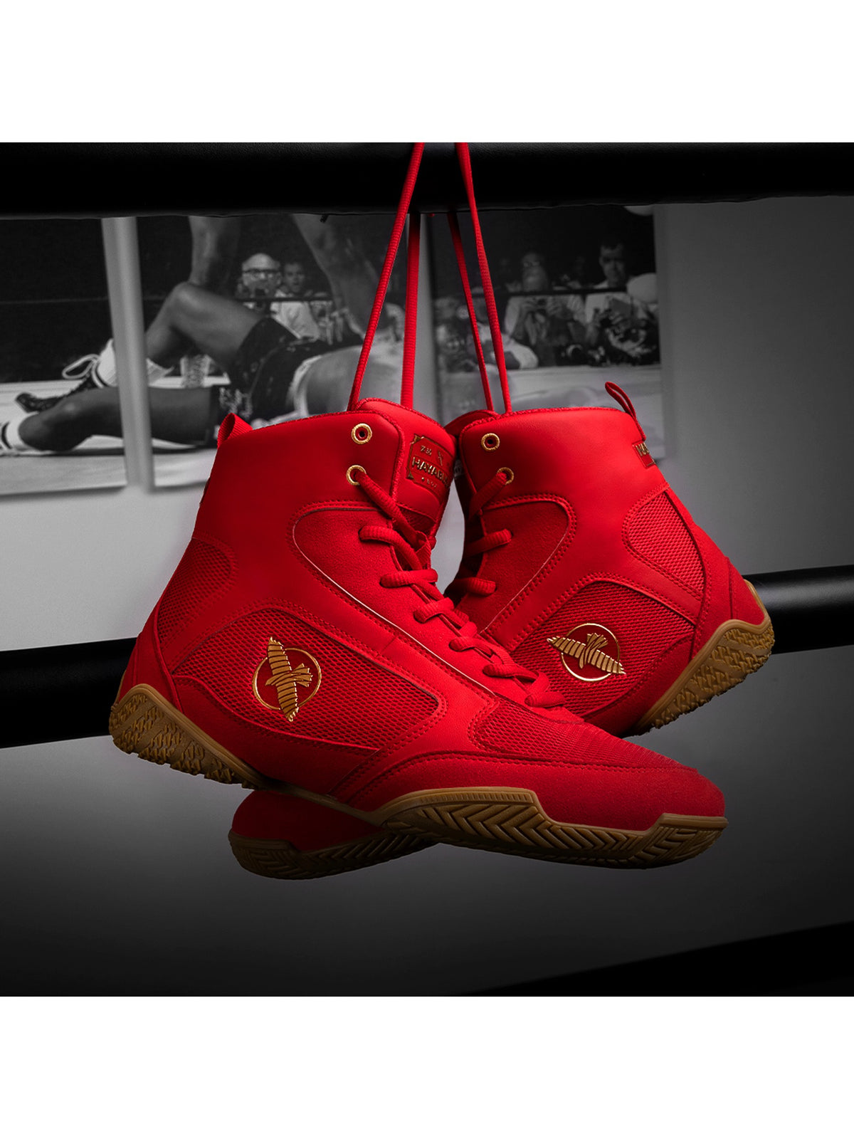 Hayabusa Pro Boxing Shoes, red, image 5