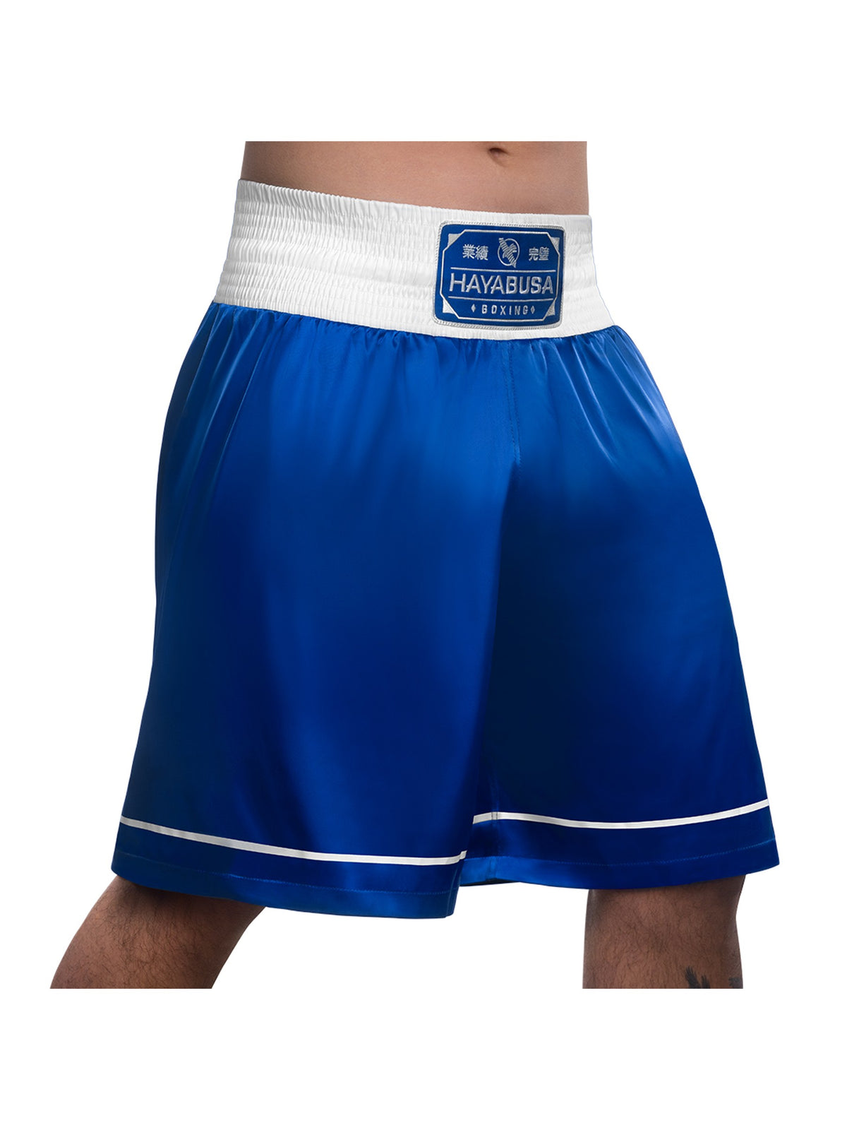 Hayabusa Pro Boxing Shorts – Blue Front Right