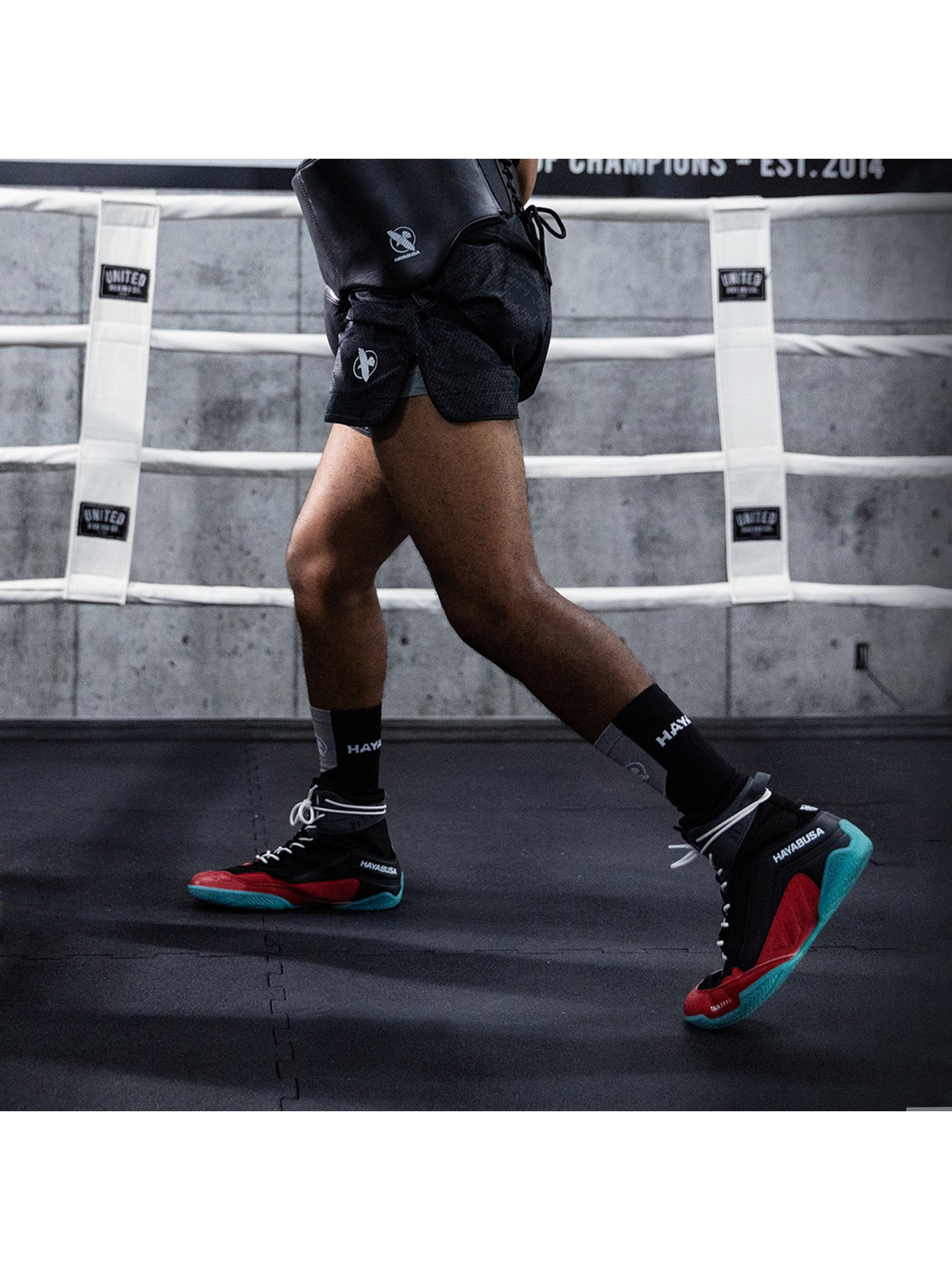 Hayabusa Talon Boxing Shoes, black/red, image 6