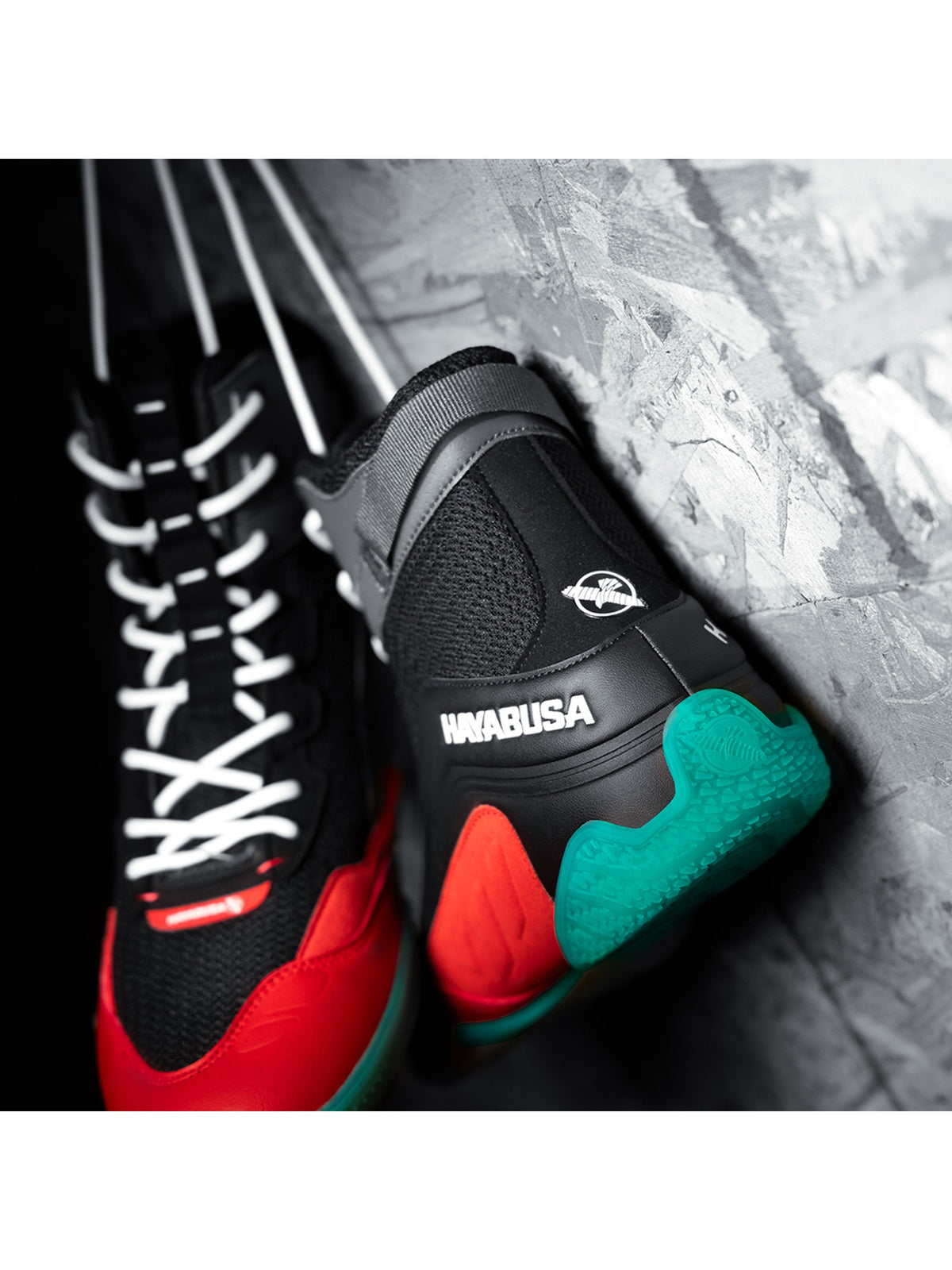 Hayabusa Talon Boxing Shoes, black/red, image 4