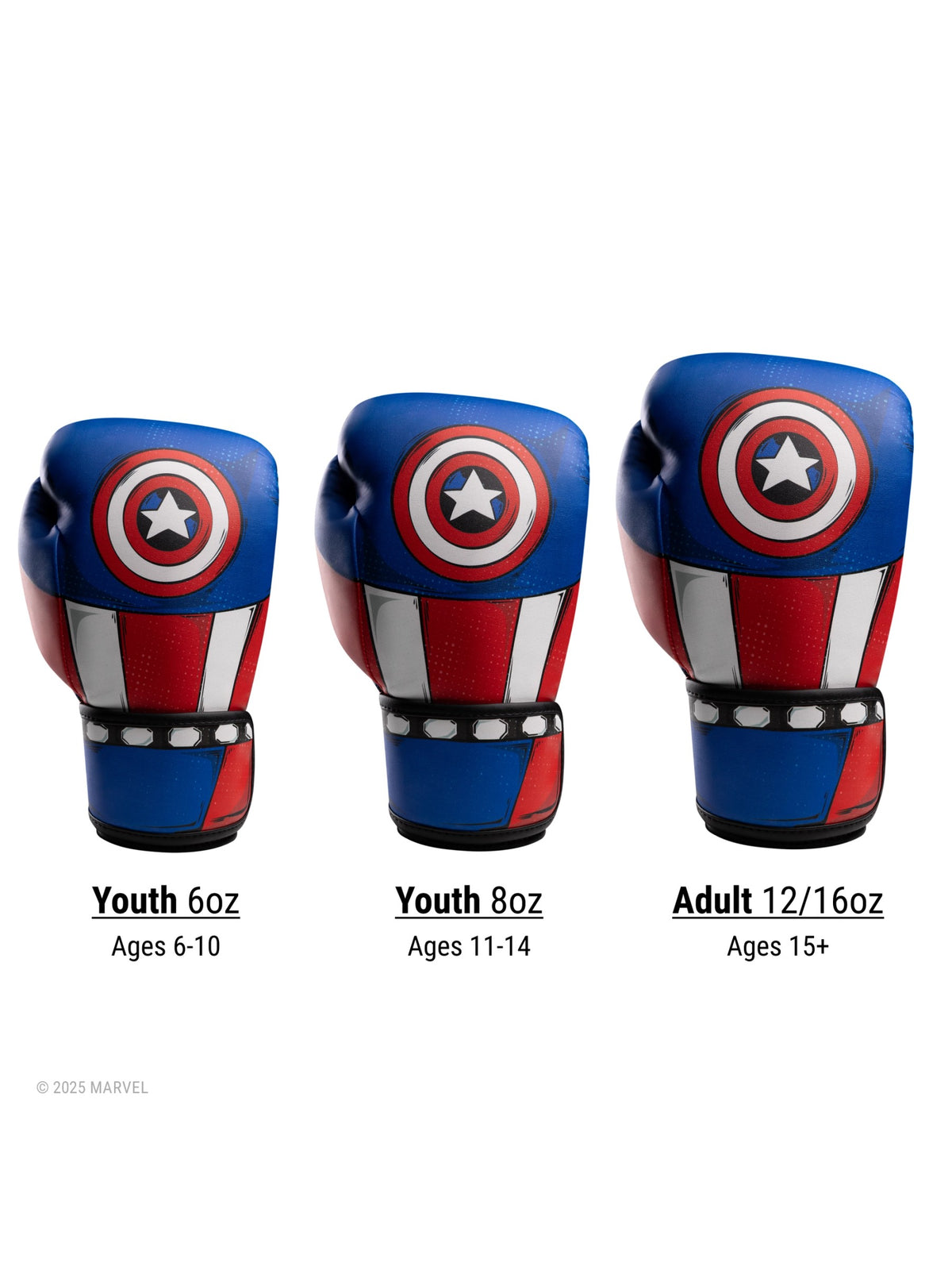 Marvel's Classic Captain America Boxing Gloves - Youth & Adult