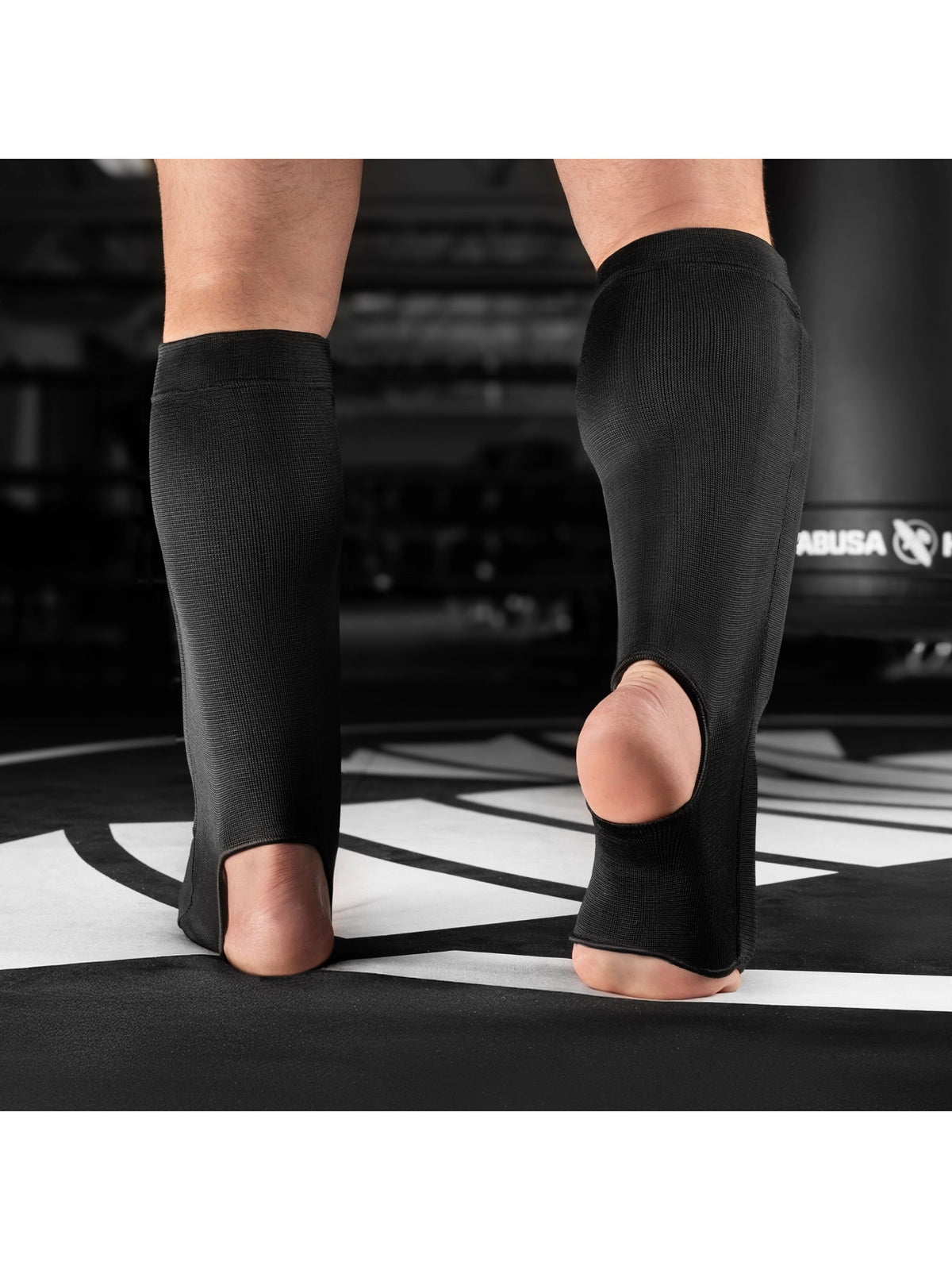 Hayabusa Core Sleeved Shin Guards, black, image 2