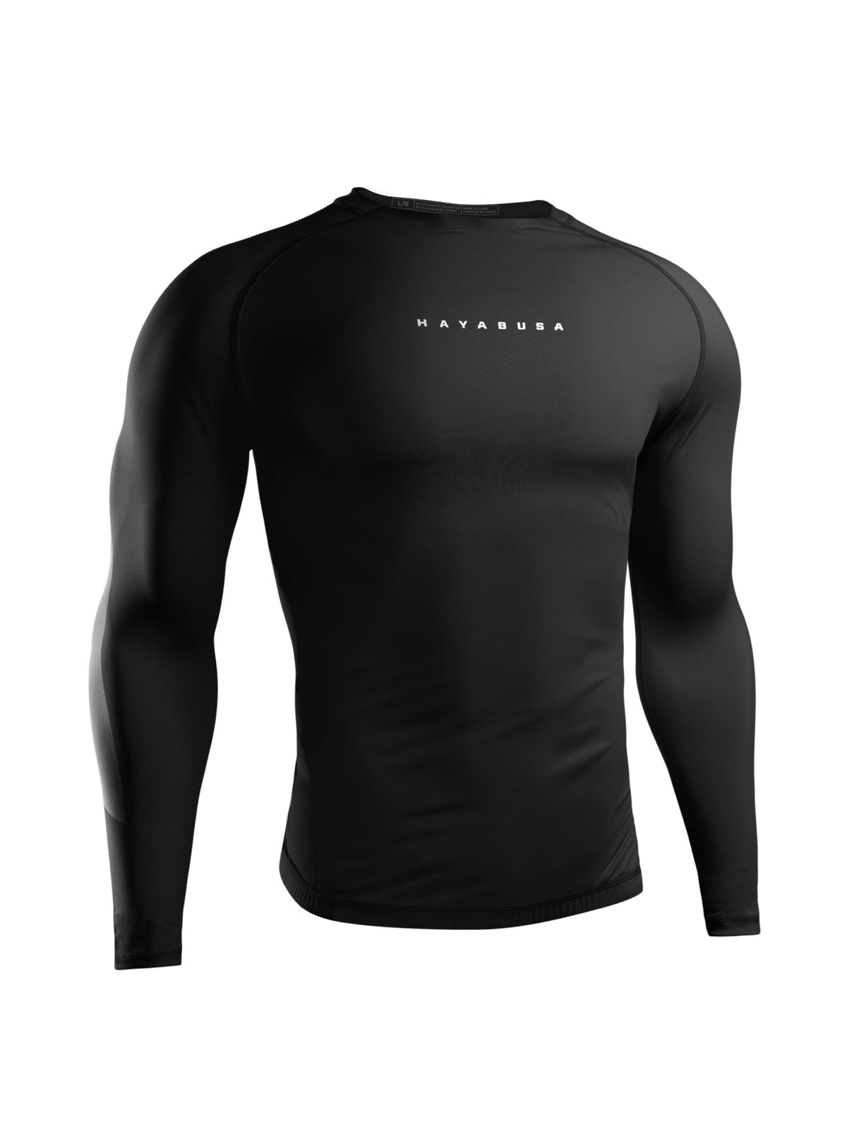 Hayabusa Men's Core Long Sleeve Rash Guard – Black Front Main