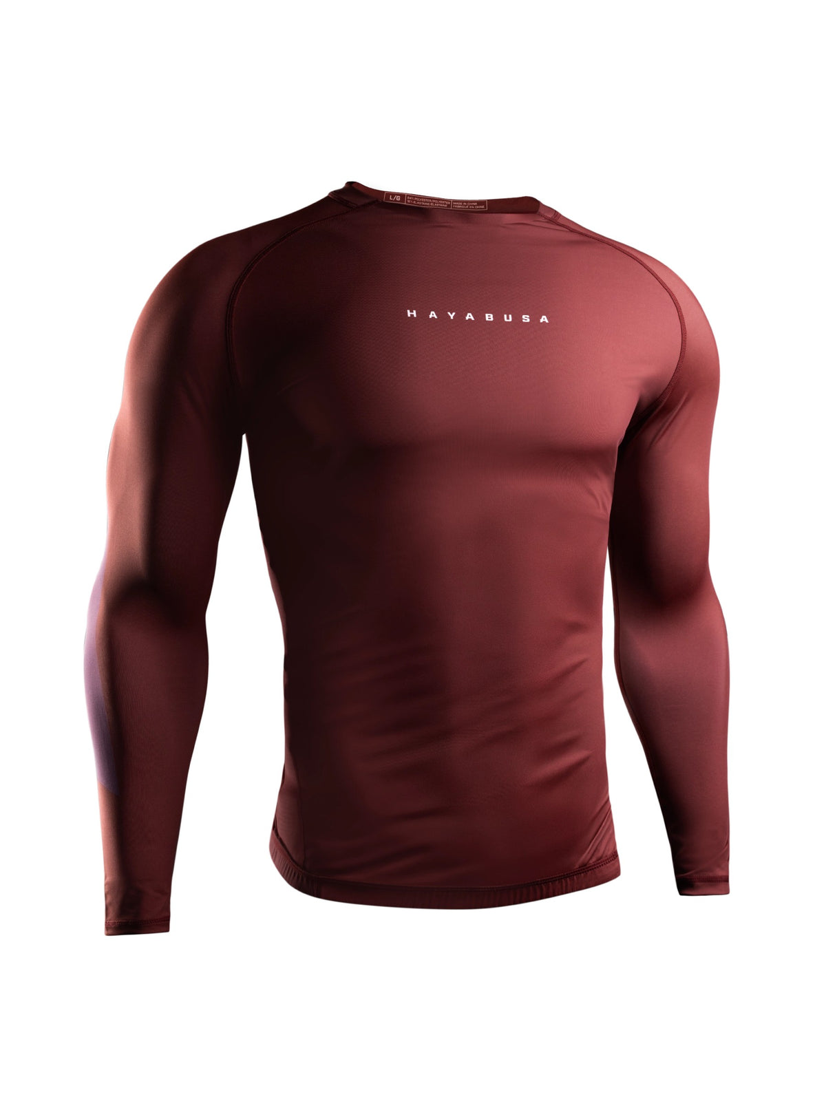 Hayabusa Men's Core Long Sleeve Rash Guard, red, main image