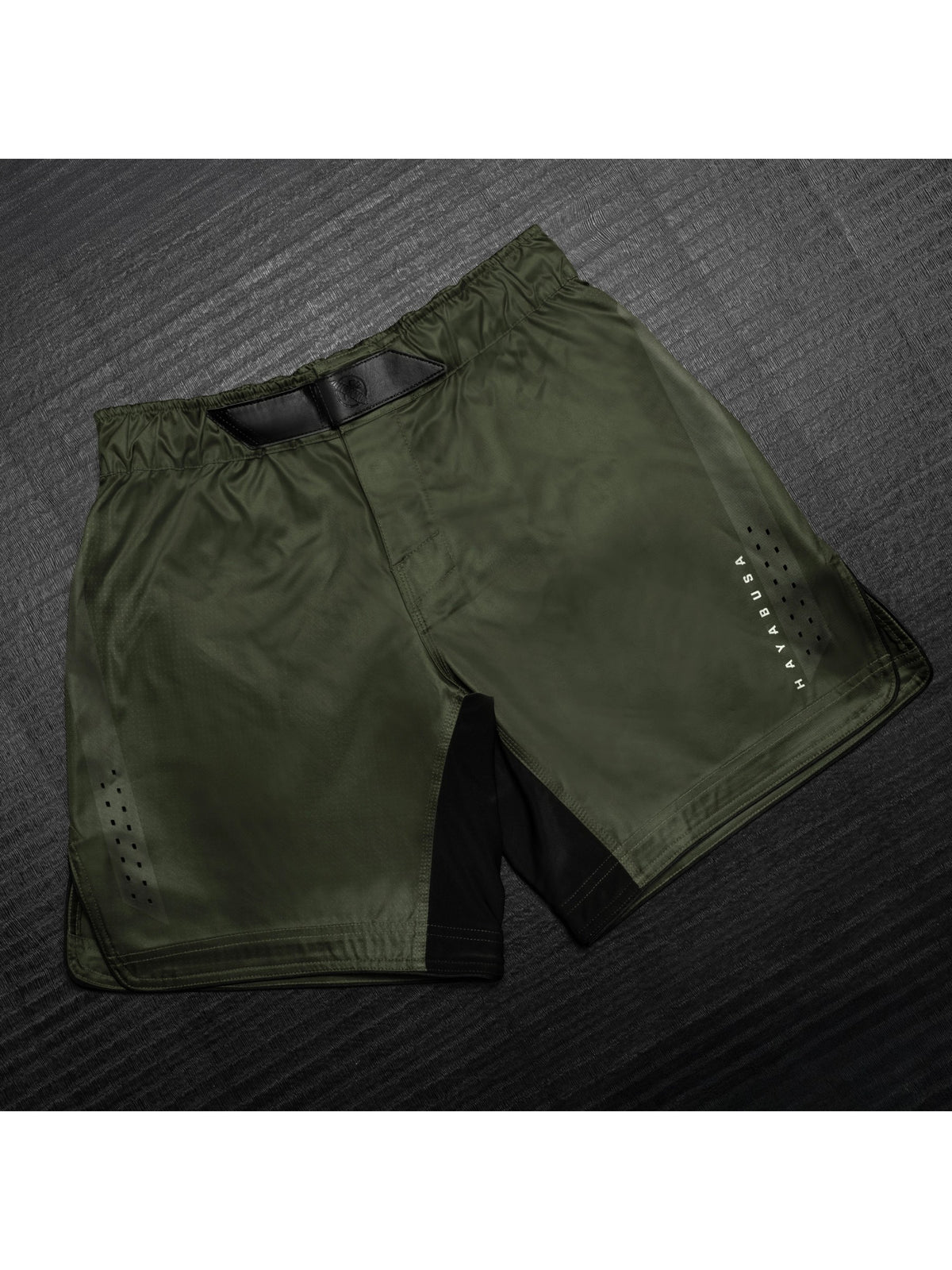 Hayabusa Men's Core 3/4 Thigh Fight Shorts, green, image 7