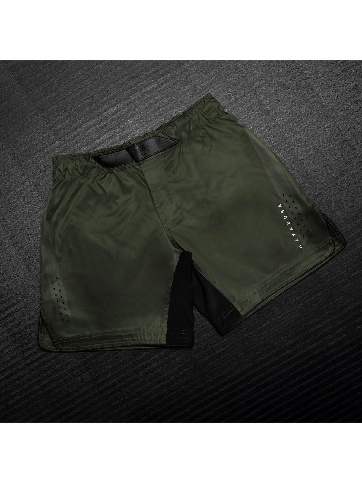 Hayabusa Men's Core Mid-Thigh Fight Shorts, green, image 7