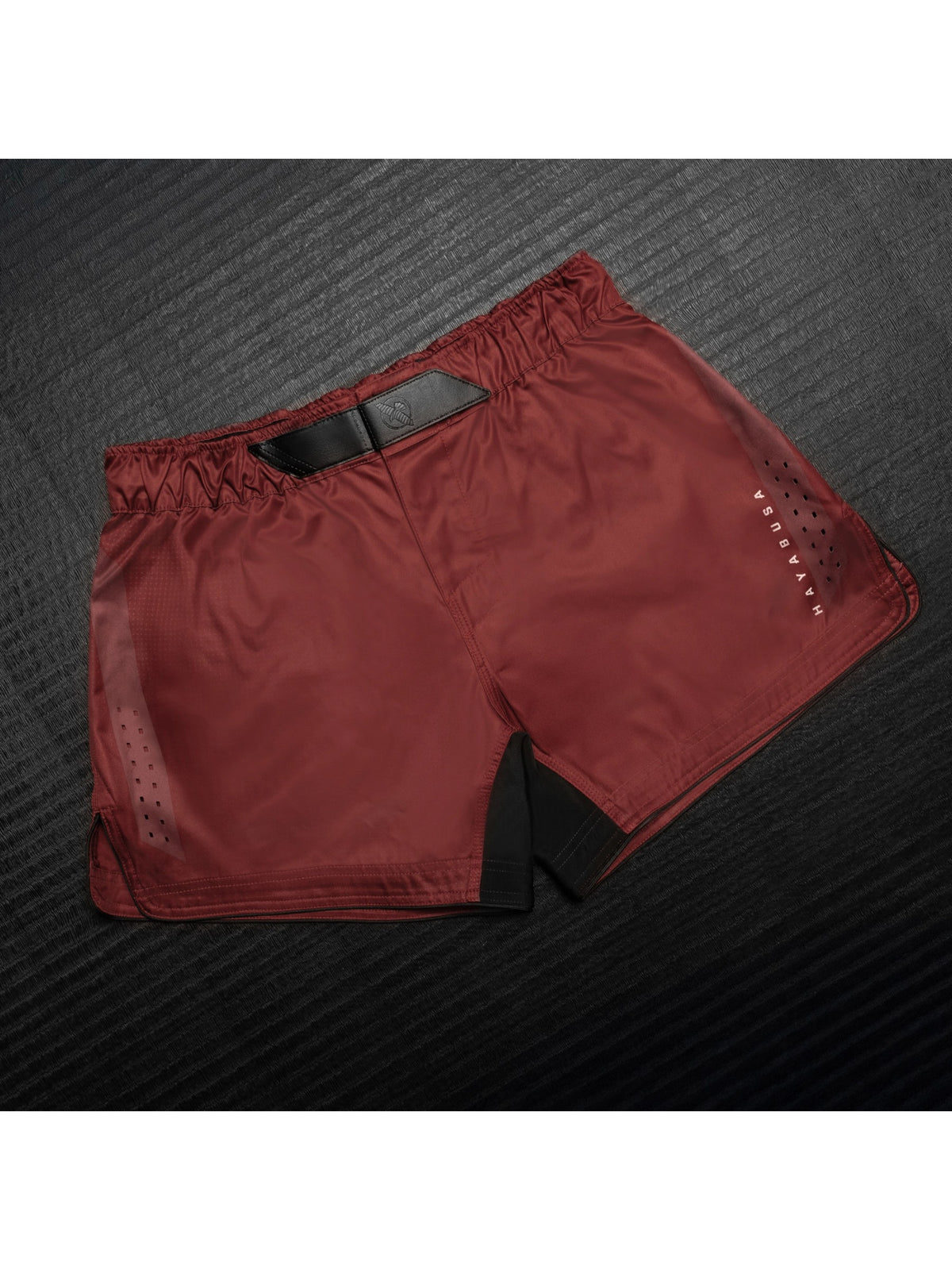 Hayabusa Men's Core Mid-Thigh Fight Shorts, red, image 7
