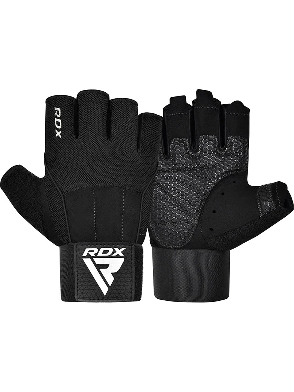 RDX W3 Workout Gym Gloves, black, image 3