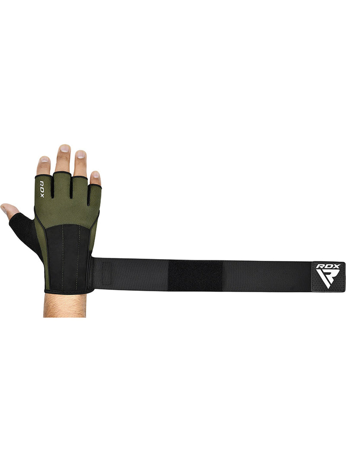 RDX W3 Workout Gym Gloves, army green, image 4