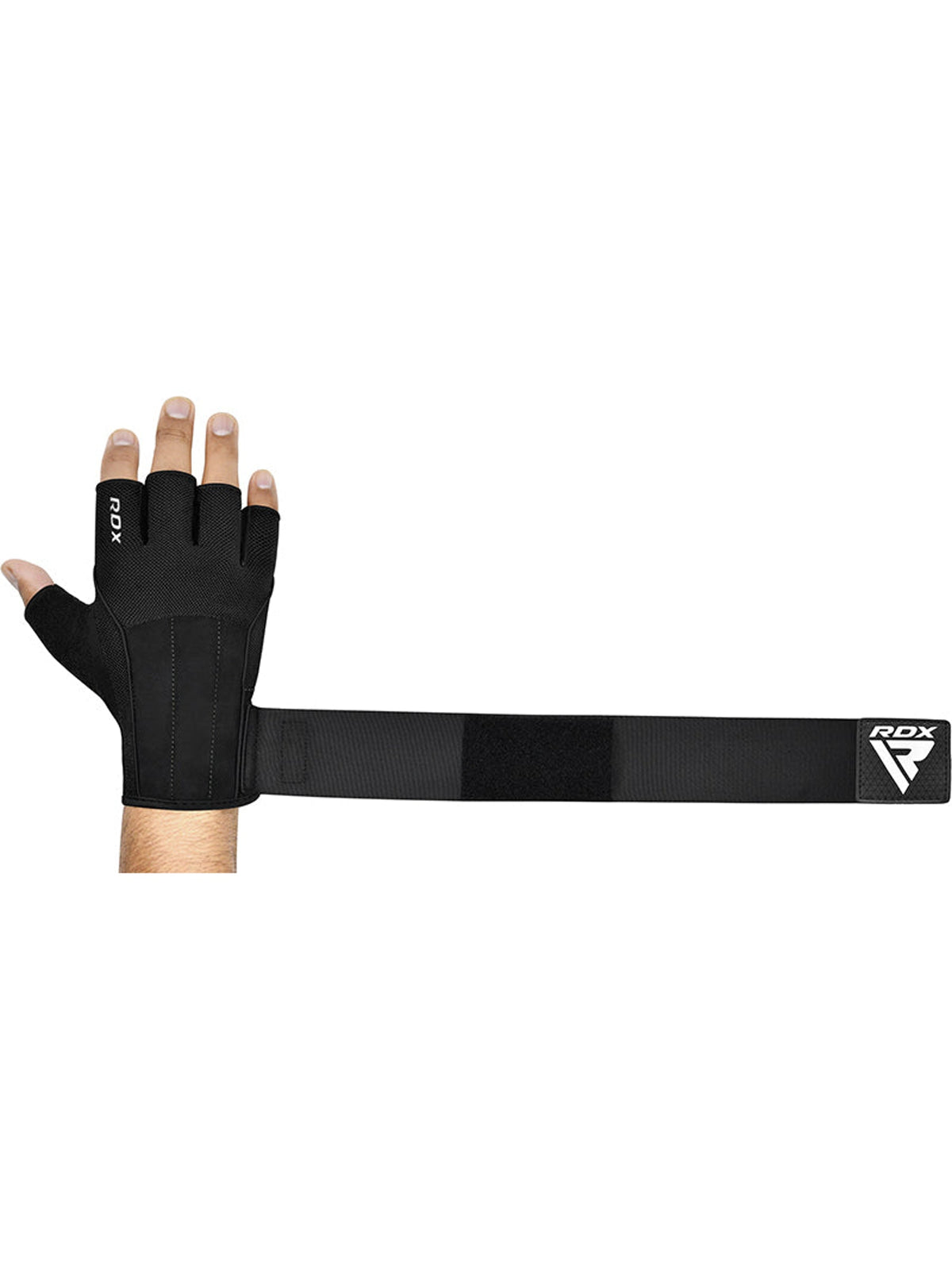 RDX W3 Workout Gym Gloves, black, image 4