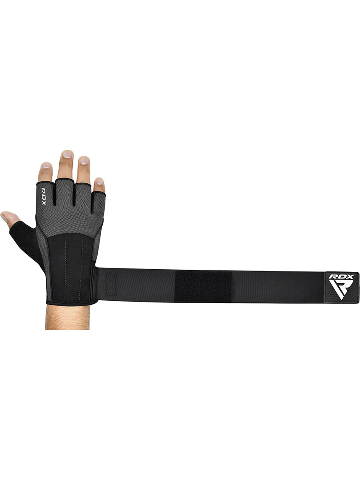 RDX W3 Workout Gym Gloves, grey, image 4