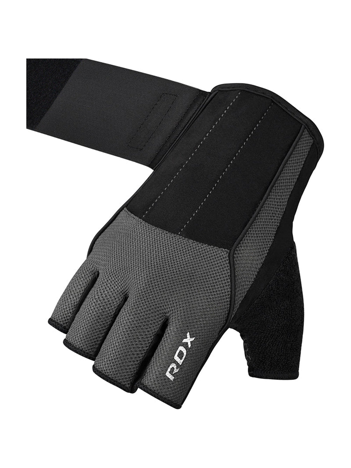 RDX W3 Workout Gym Gloves, grey, image 5