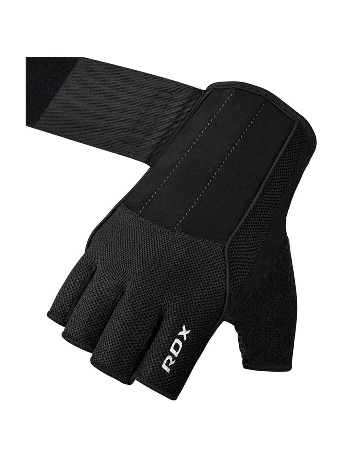RDX W3 Workout Gym Gloves, black, image 5