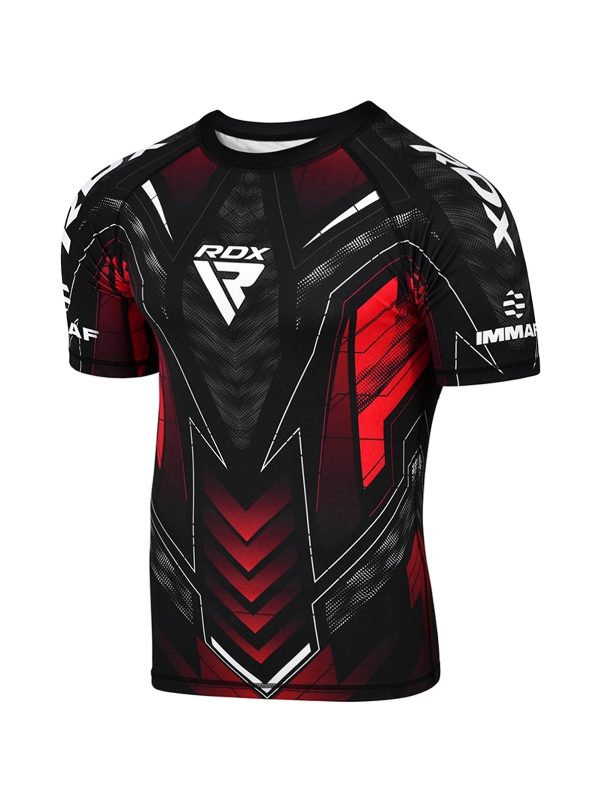 RDX IMMAF Approved Half Sleeve Compression Shirt – Red