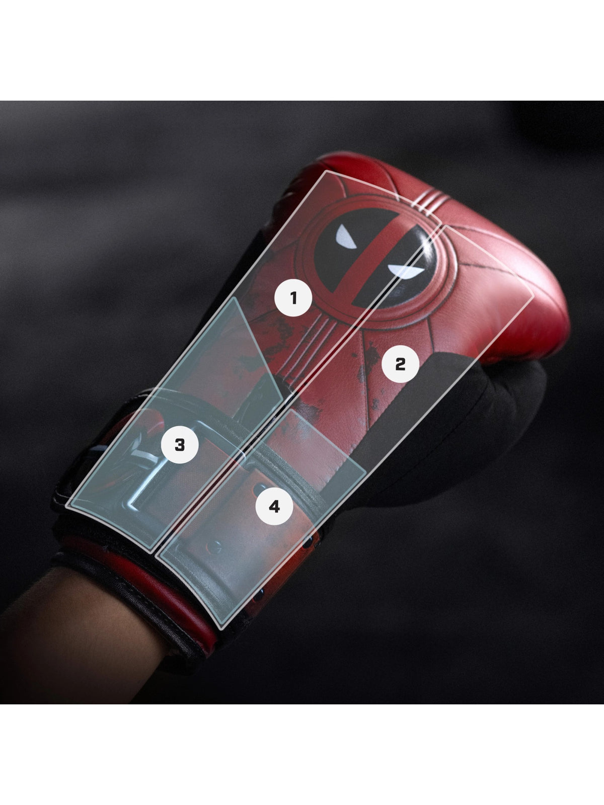 Marvel's Youth Deadpool Boxing Gloves - 4 Splint Support
