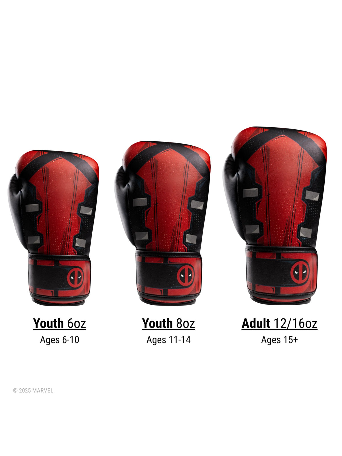 Marvel's Classic Deadpool Boxing Gloves - Youth & Adult