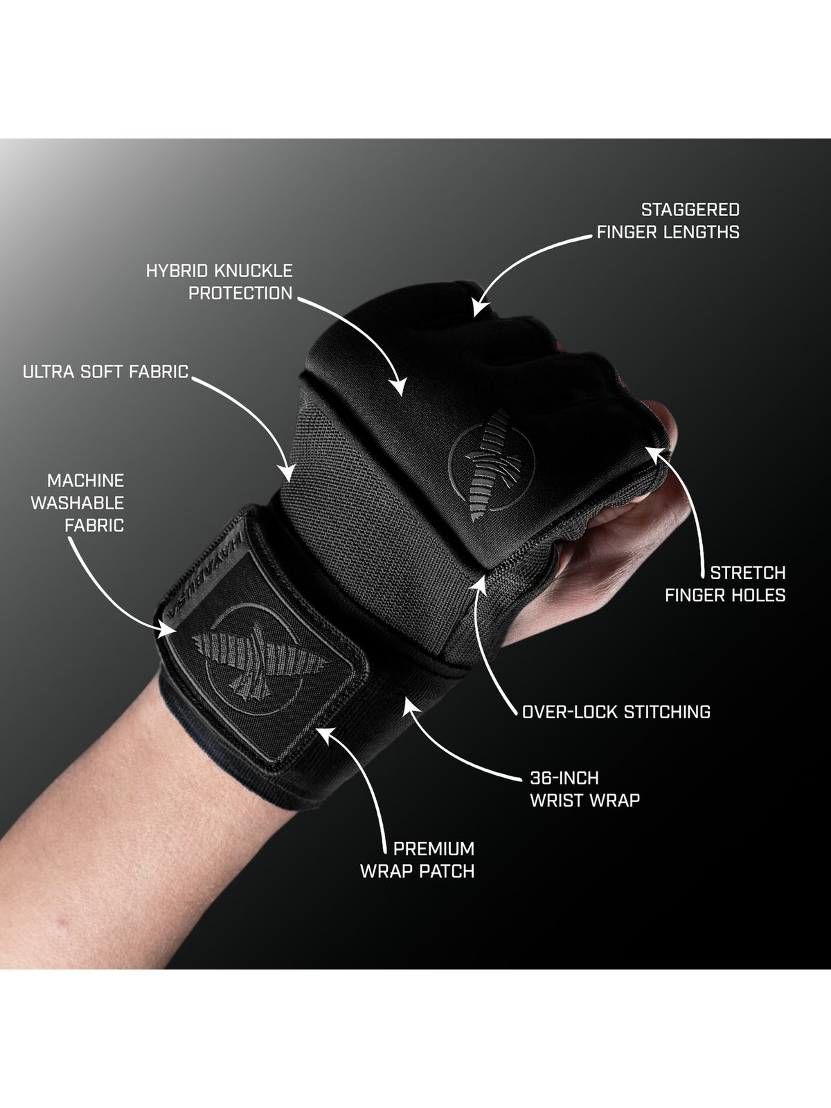 Hayabusa Deluxe Quick Wraps, black, image 2