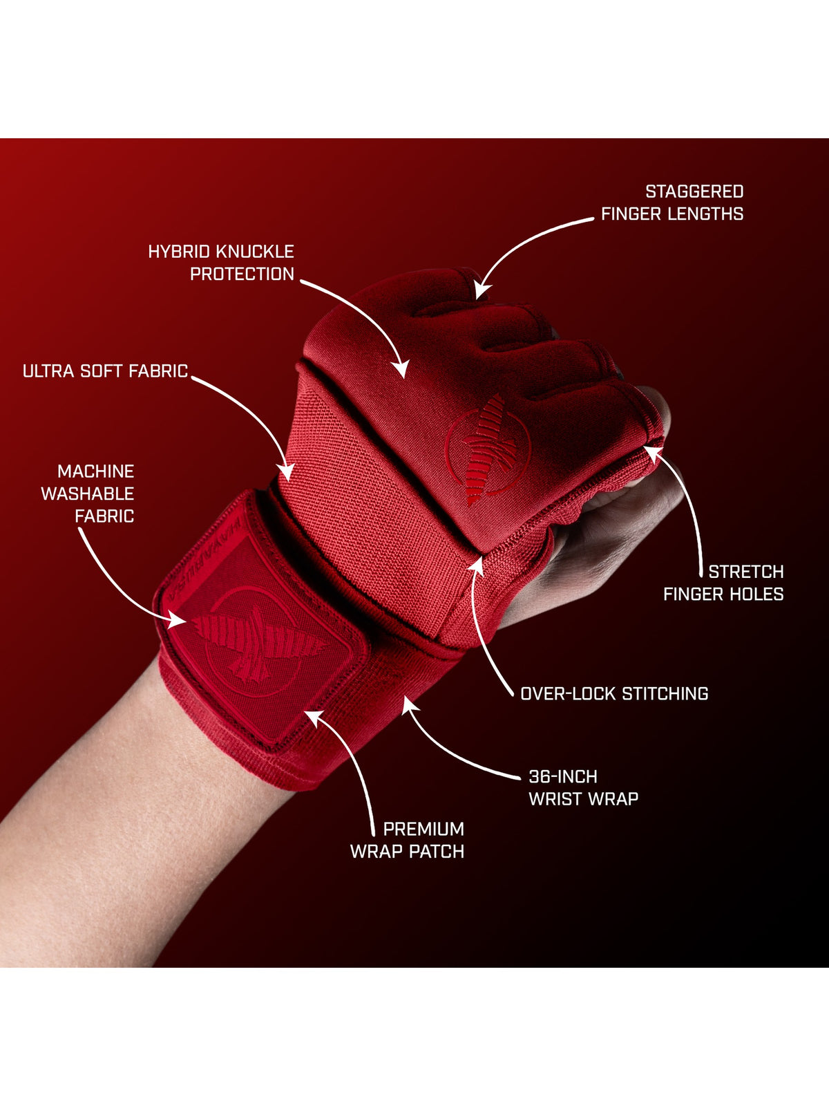 Hayabusa Deluxe Quick Wraps, red, image 2