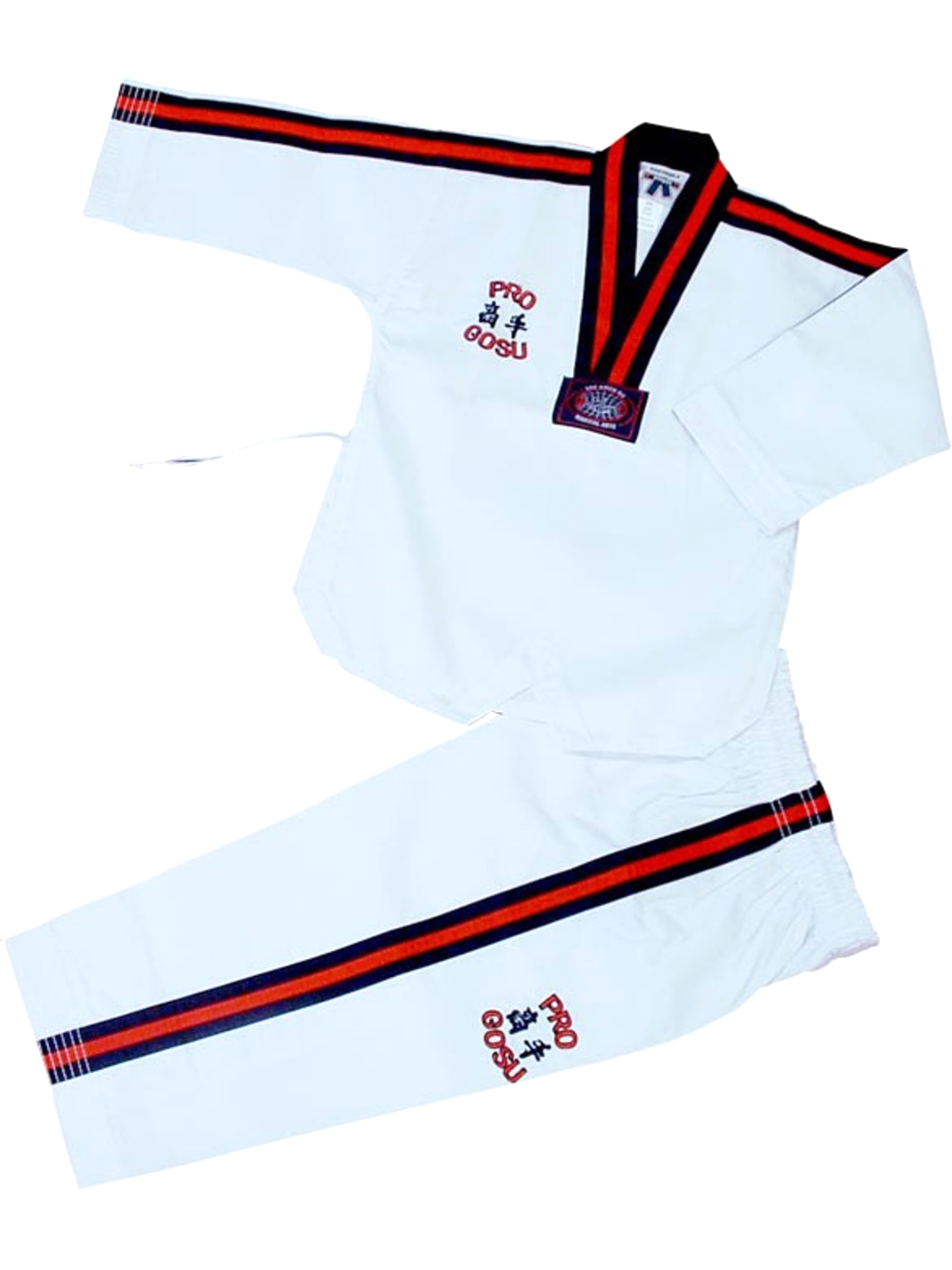 MAG Pro Gosu High Poom Ribbed Taekwondo Uniform White