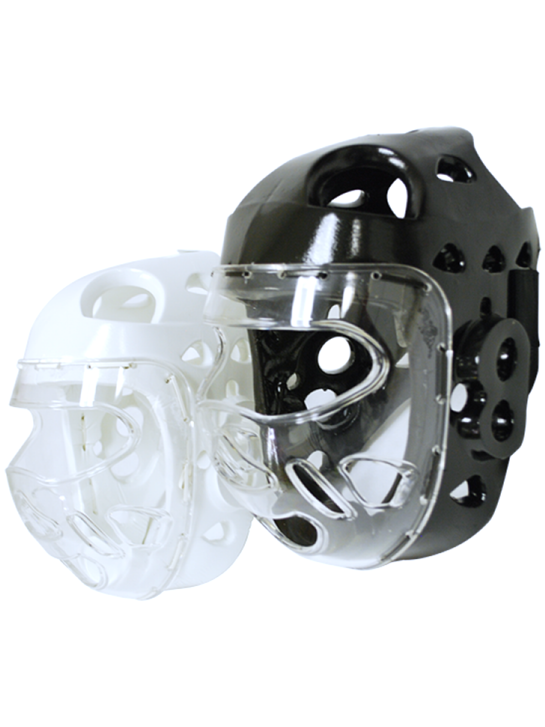 MAG Karate/TKD Foam Headgear with Clear Shield Black
