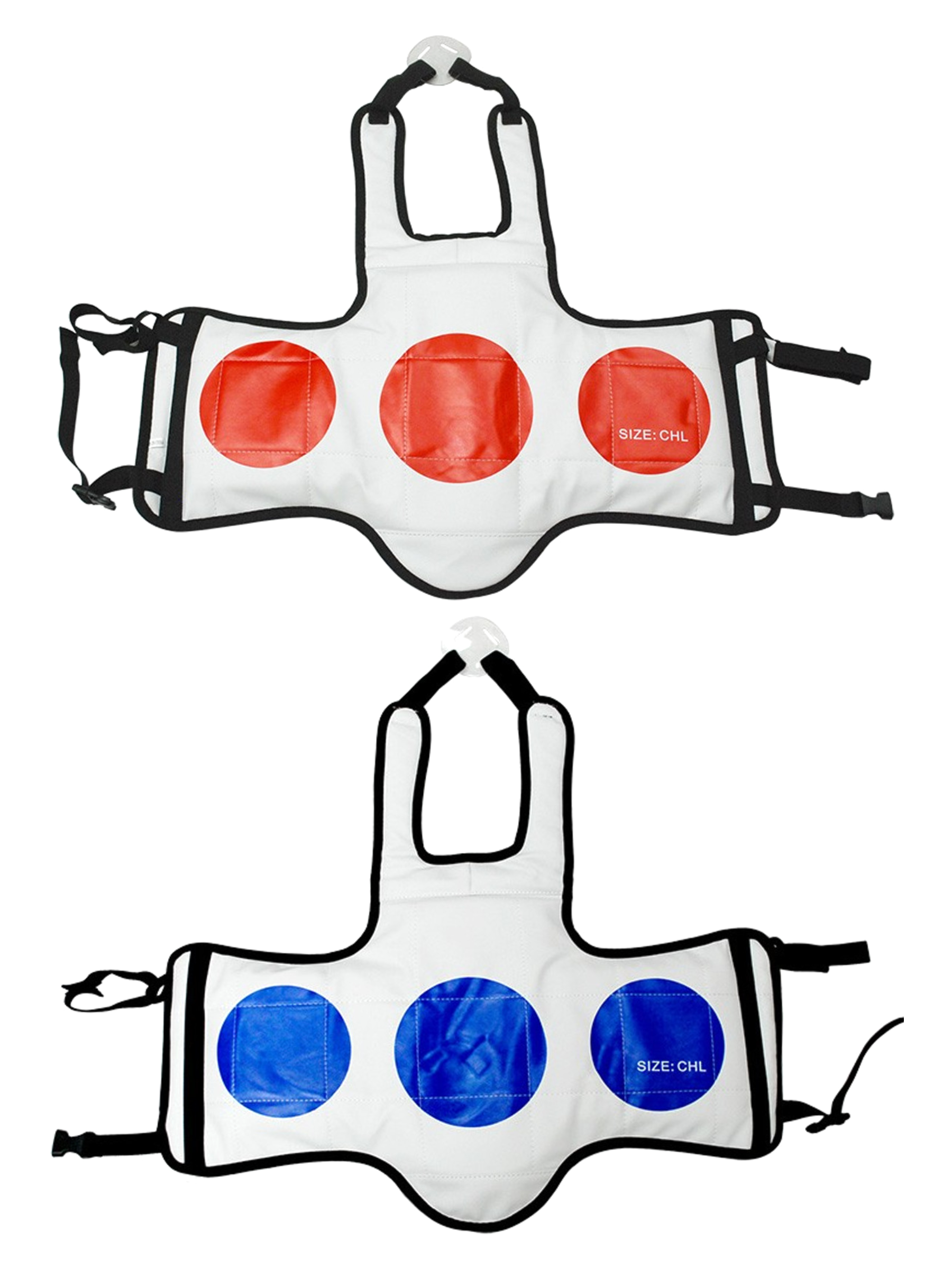 MAG Taekwondo Reversible Chest Guard with Buckle Blue/Red