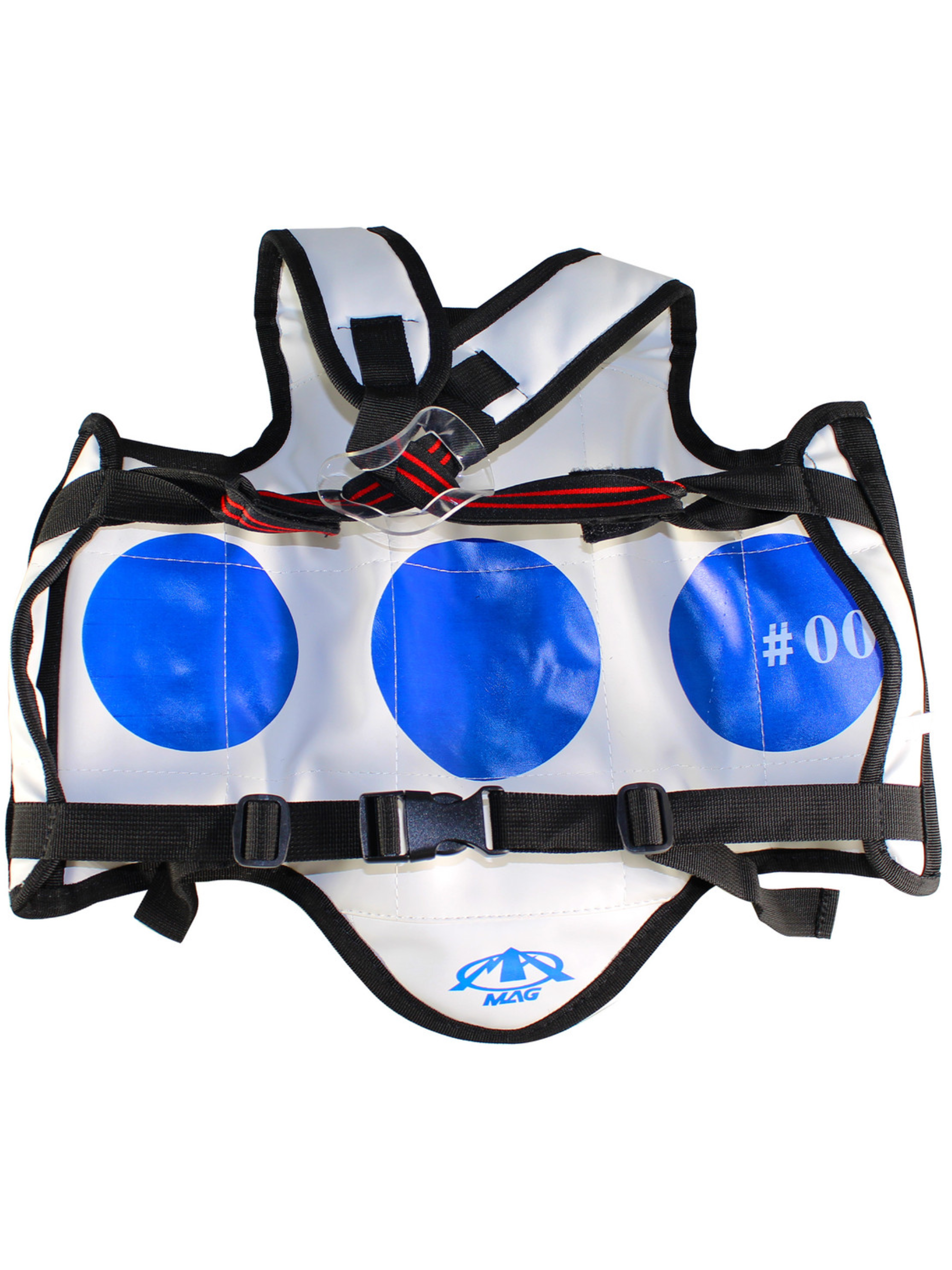 MAG Taekwondo Reversible Chest Guard with Buckle Blue/Red