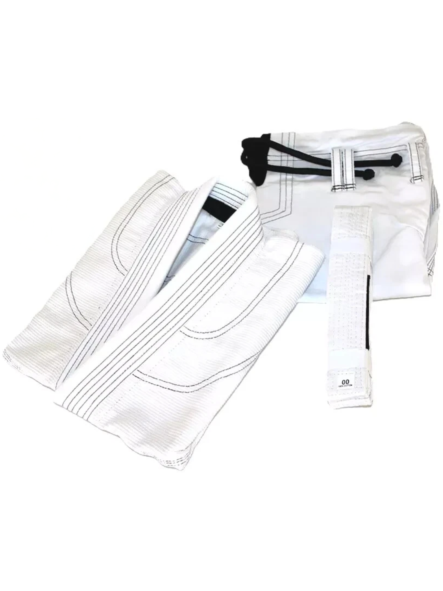 Gi de Jiu Jitsu Brasileño Premium Blanco y Negro 