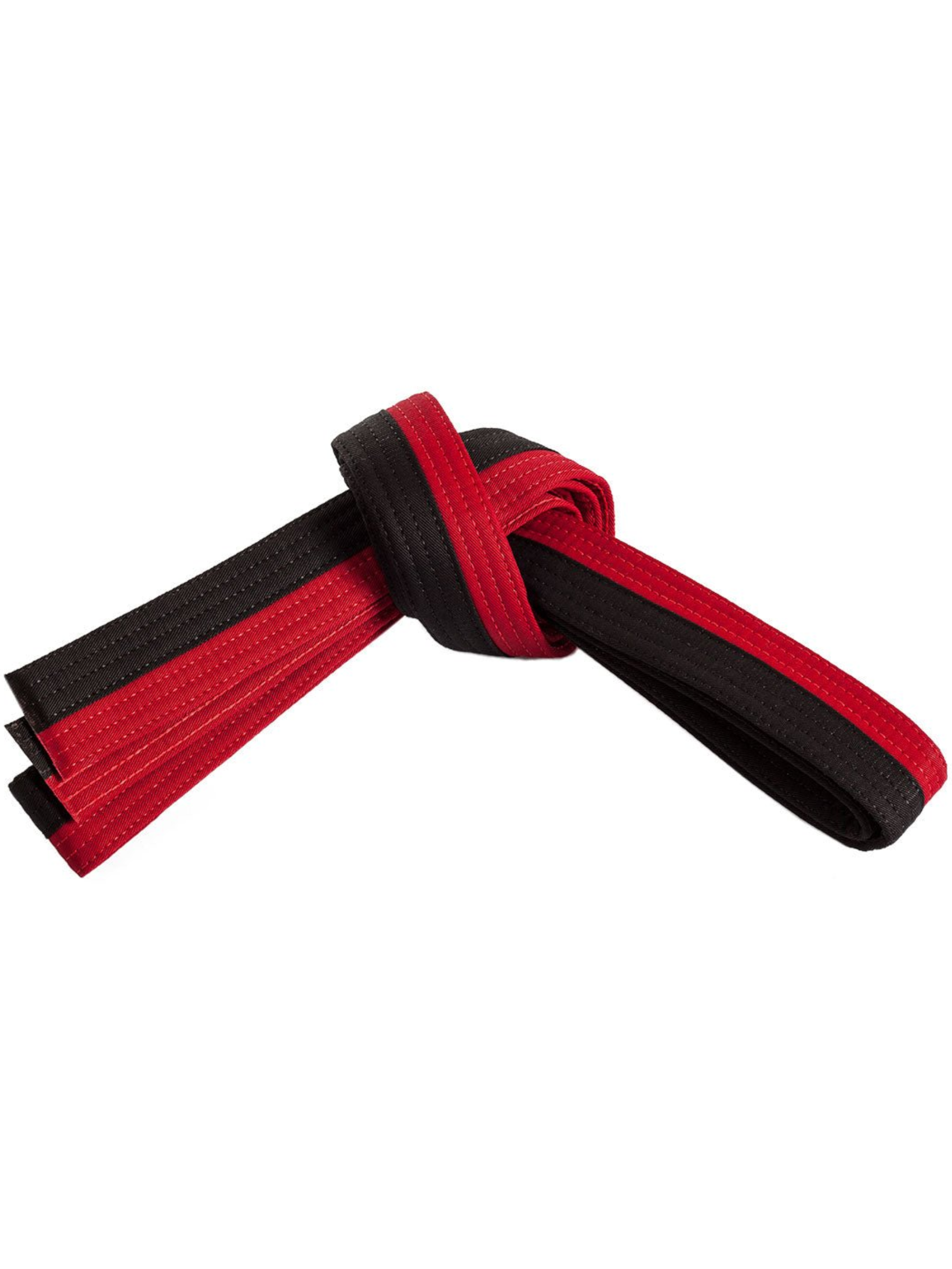 Premium Double Wrap Karate/Taekwondo Poom Belt Red/Black