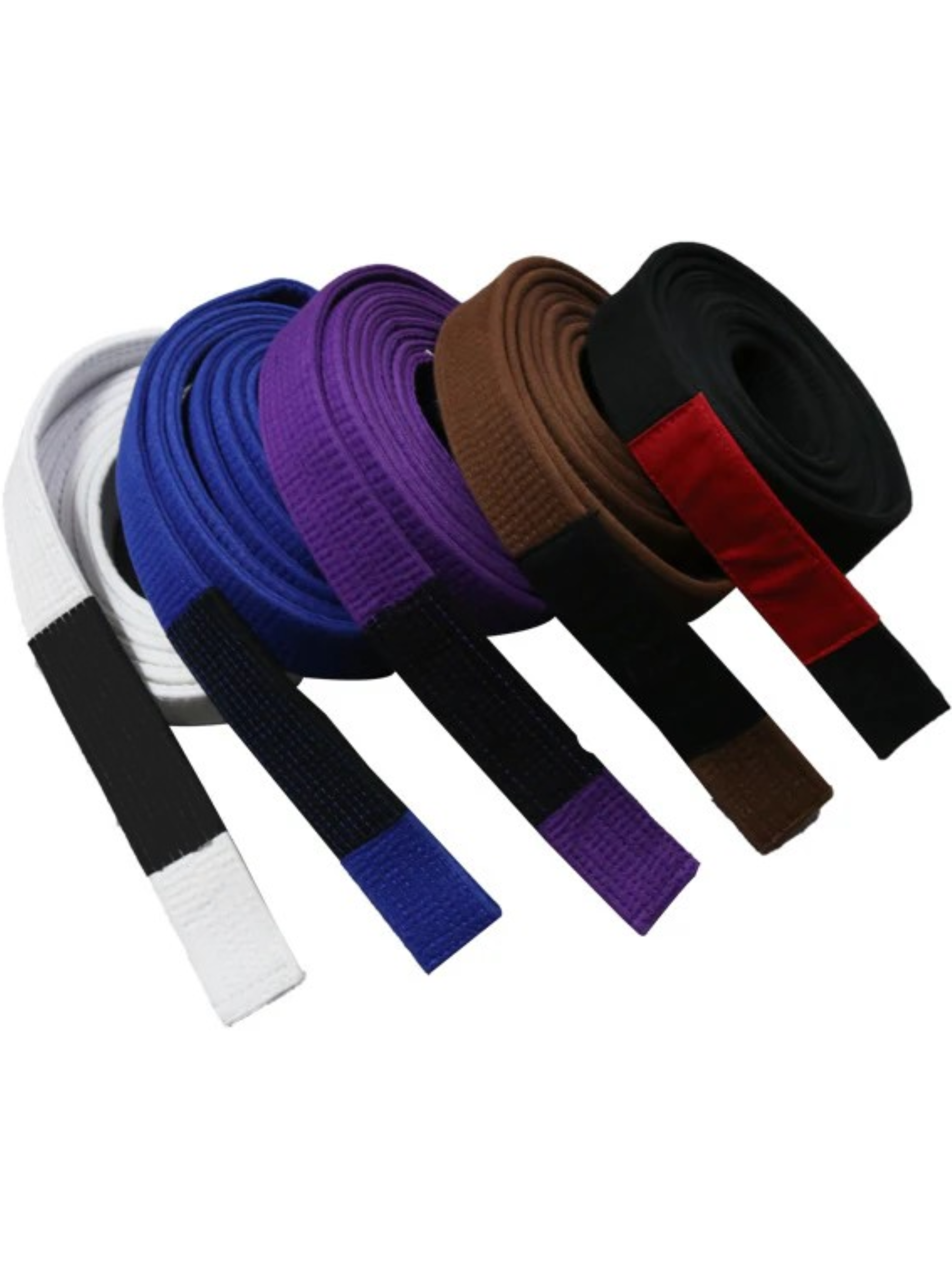 Cinturones premium de Jiu Jitsu brasileño para deportes marciales, lisos y a rayas - Envío gratuito 