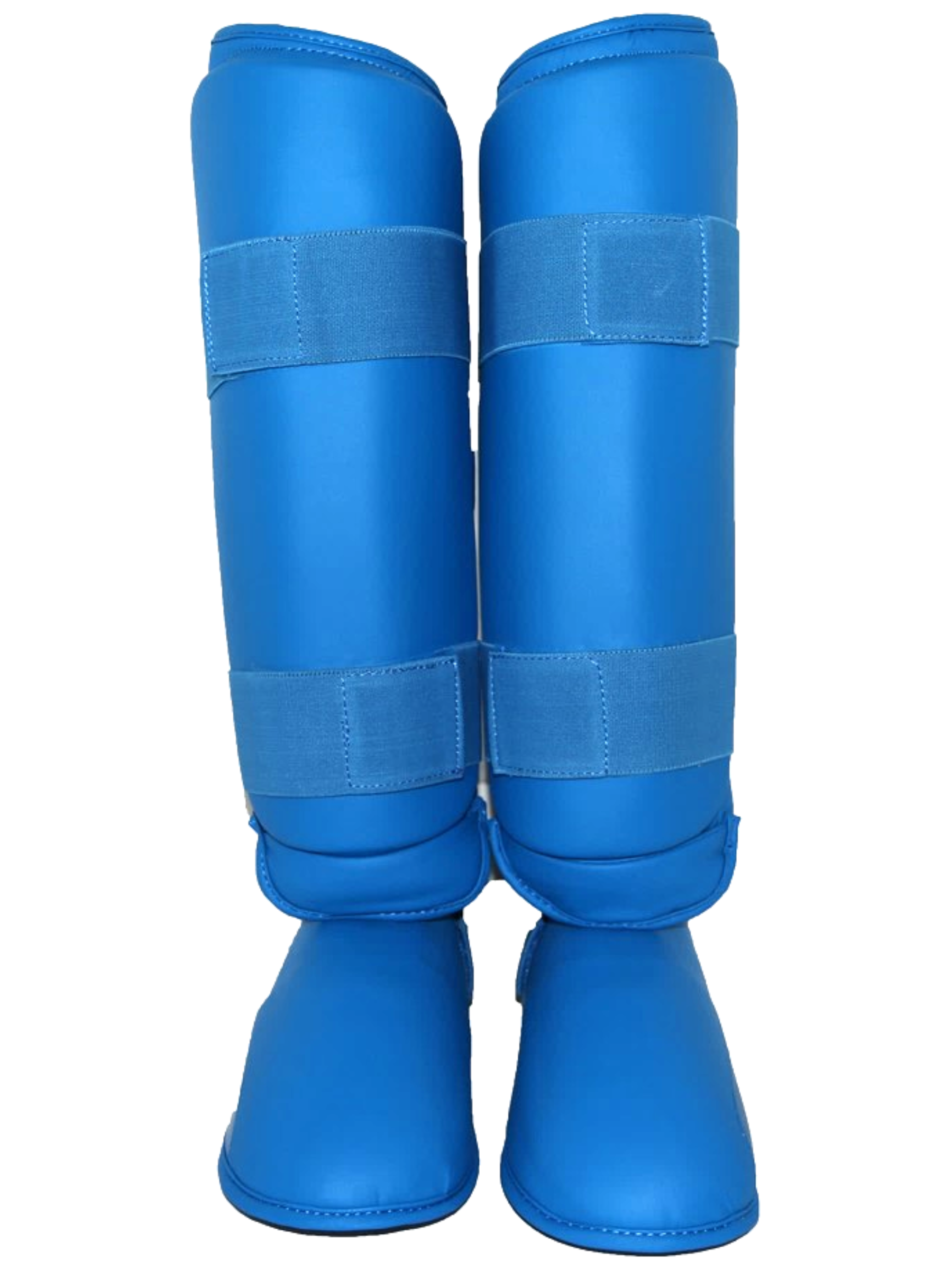 Karate Shin Instep Guards with Detachable Feet Blue