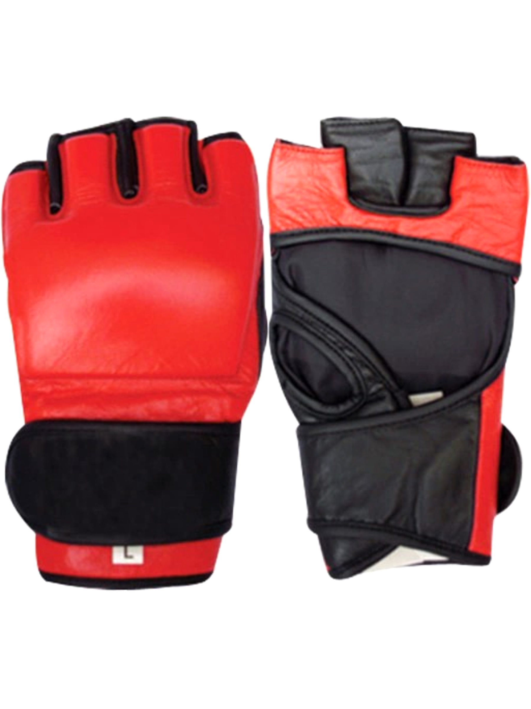 Ultimate MMA Combat Gloves in Genuine Leather Red/Black