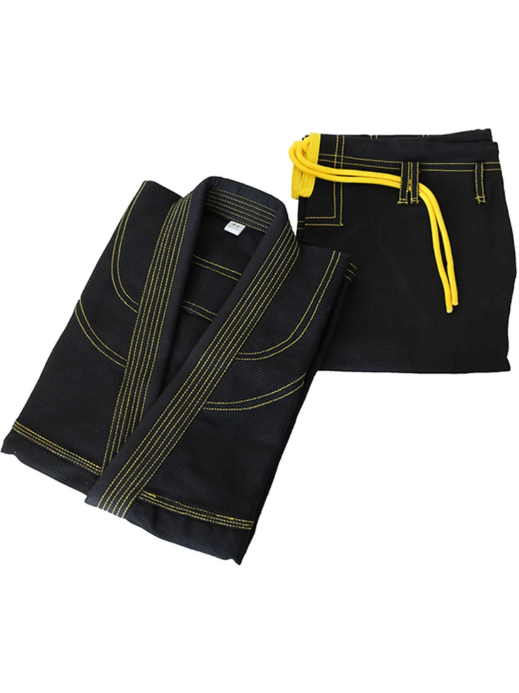 Gi de Jiu Jitsu brasileño premium negro/amarillo 