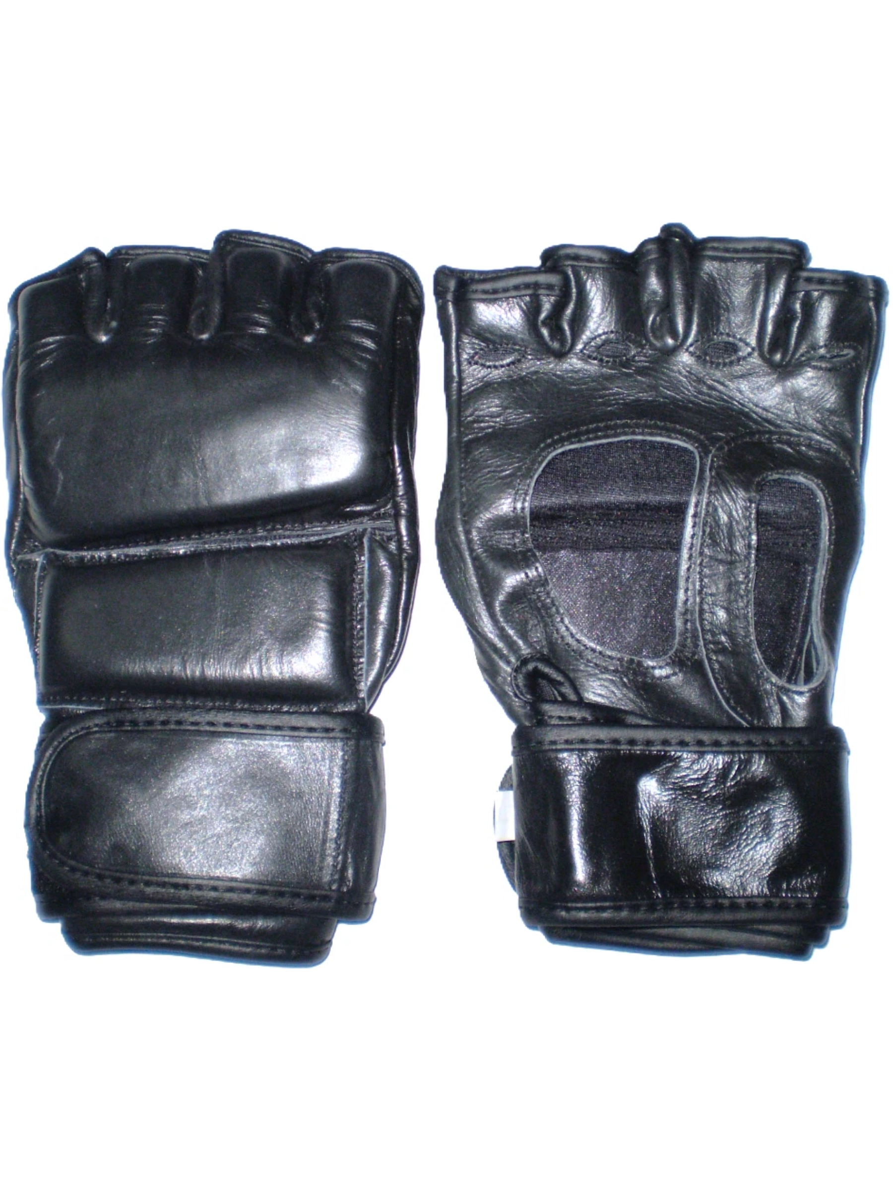 Guantes de MMA Pro-Style para competición en piel auténtica negra 