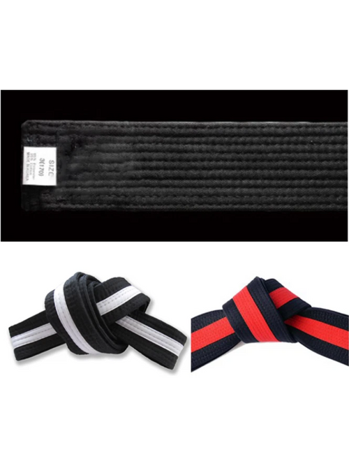 2" Black Master Belts for Karate/Taekwondo