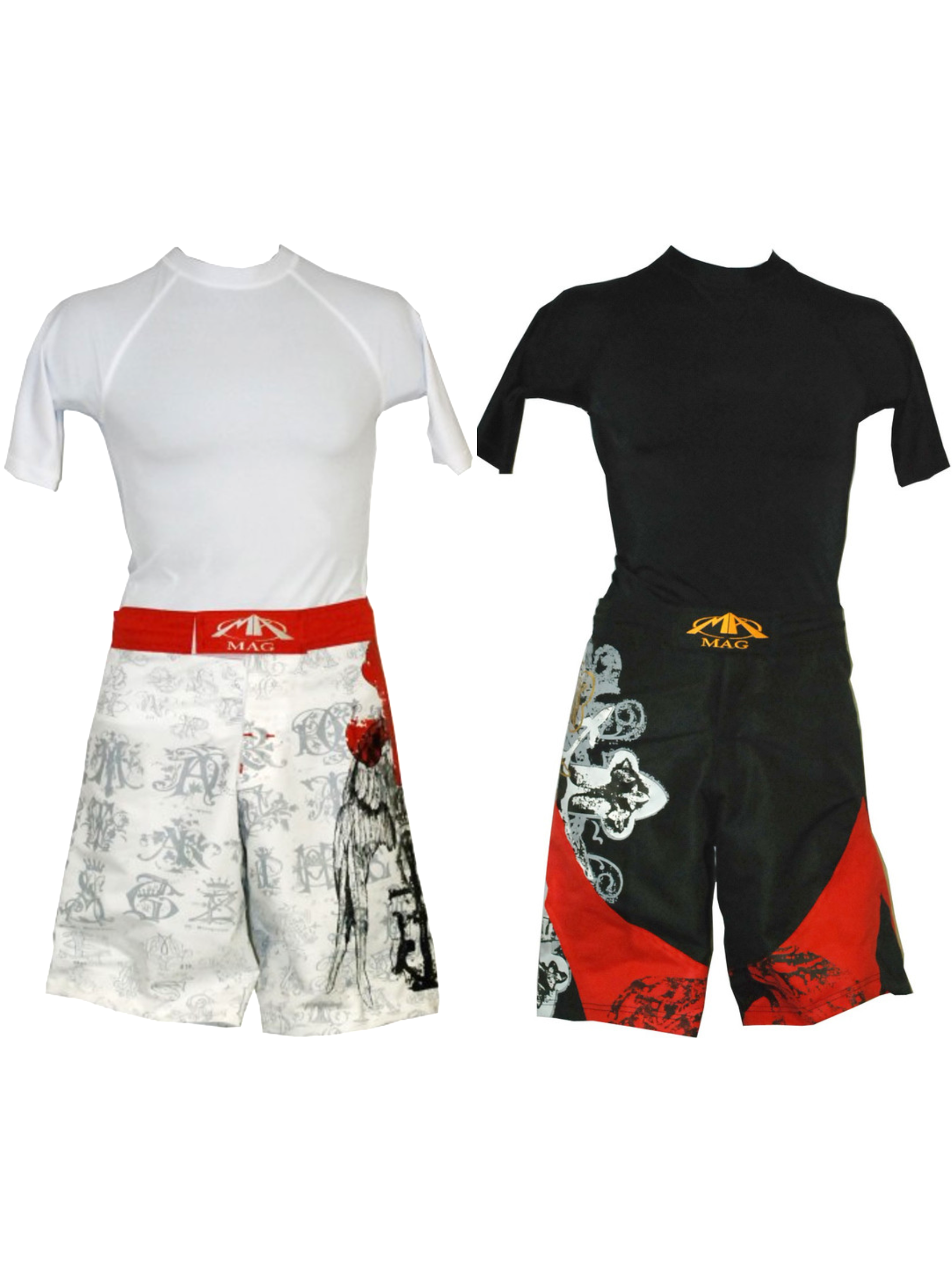 MAG MMA Warrior Shorts White, Black