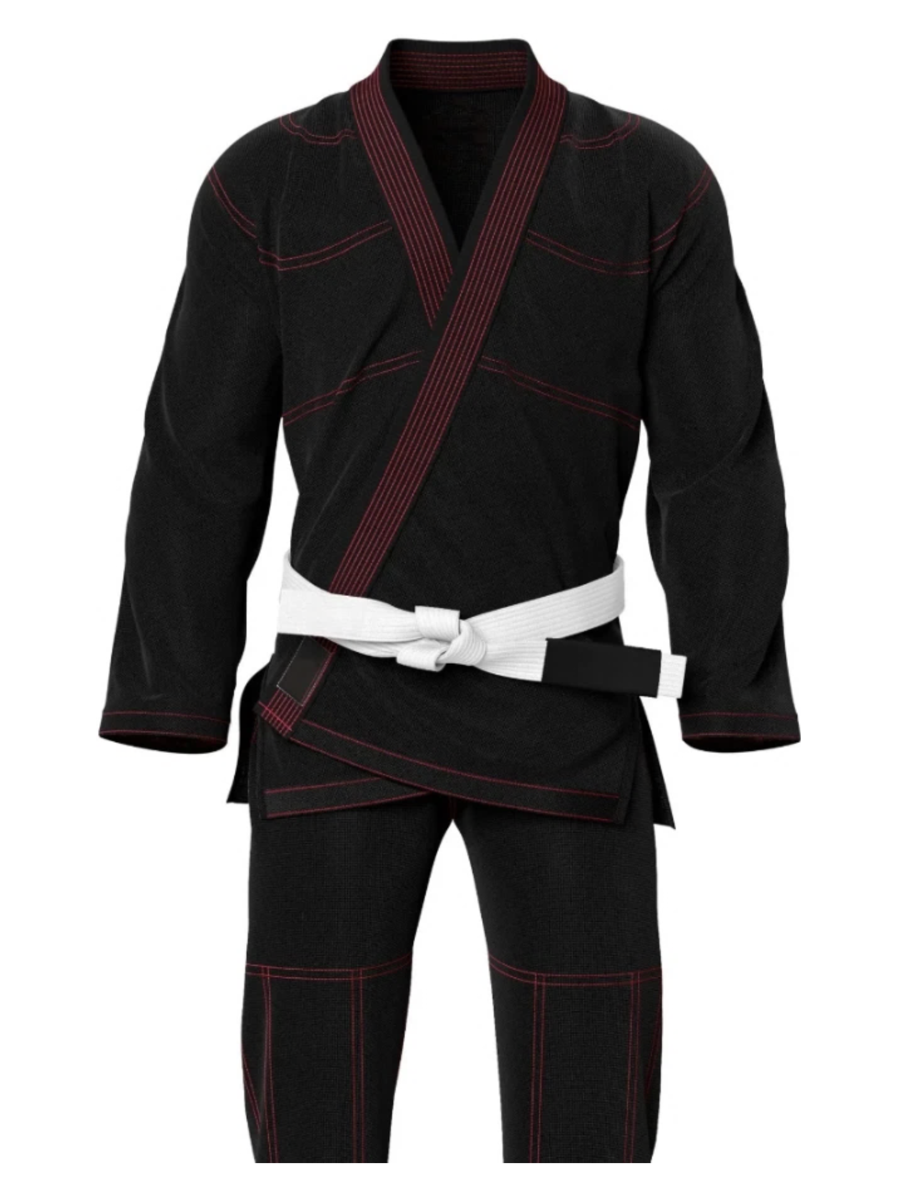 Gi de Jiu Jitsu Brasileño Premium Negro/Rojo 