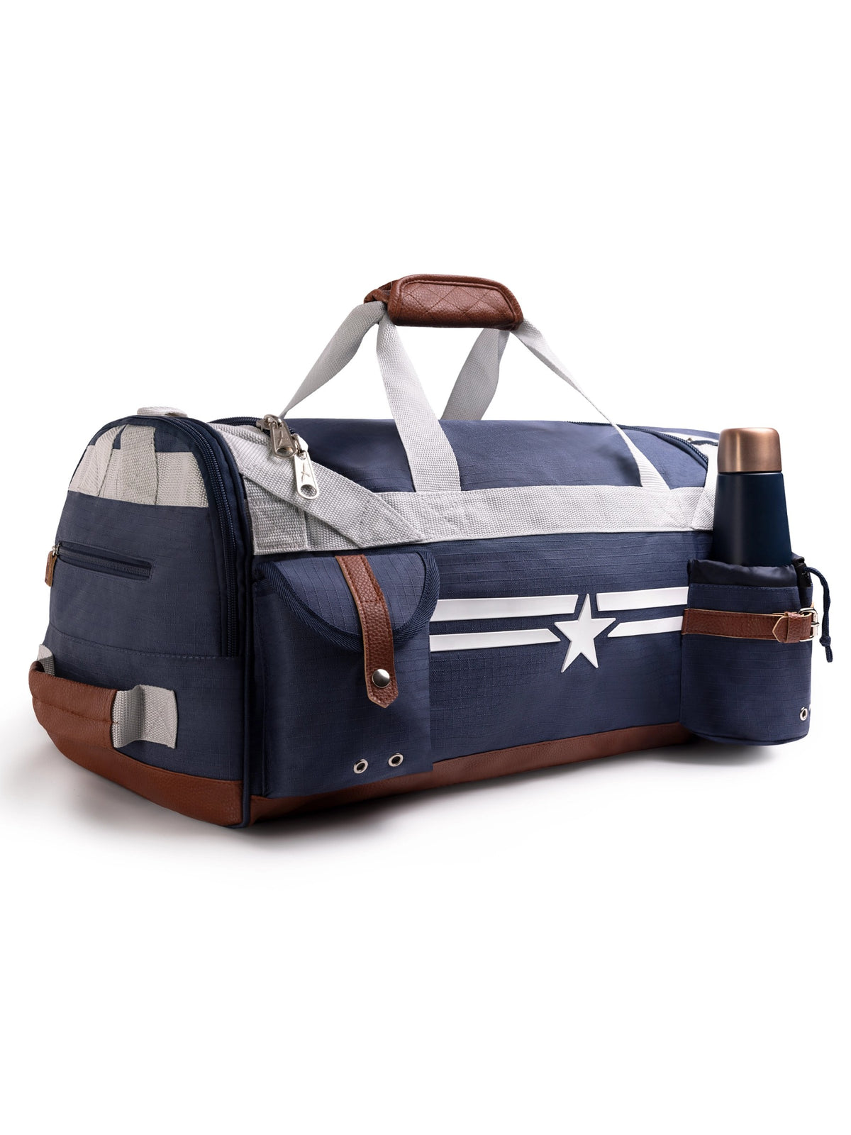 Marvel's Captain America Duffle Bag, blue/white, image 2