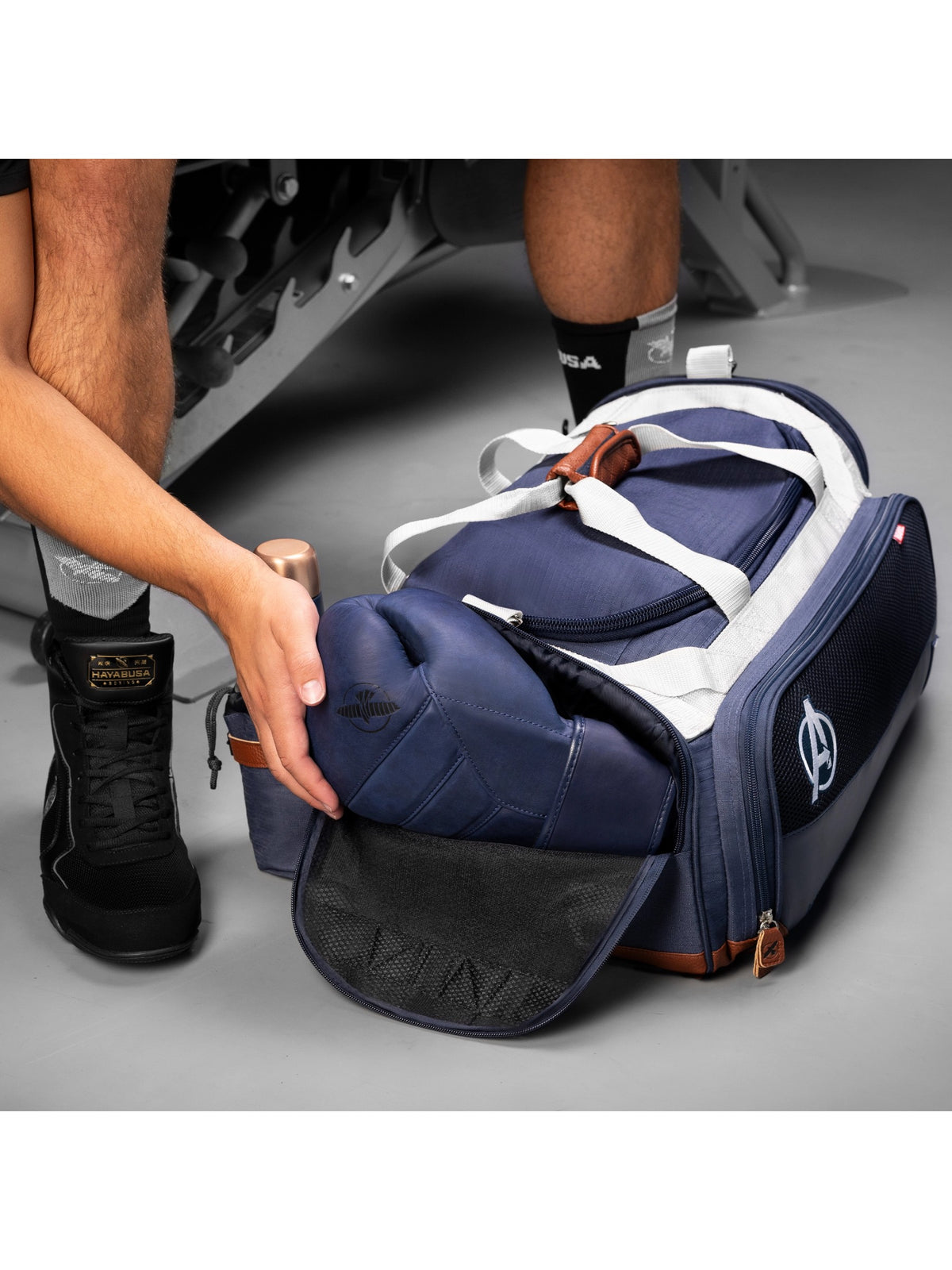 Marvel's Captain America Duffle Bag, blue/white, image 4