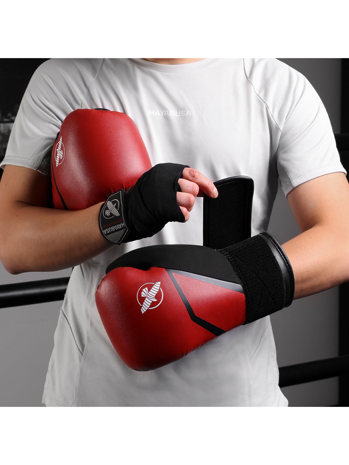 Hayabusa E1 Boxing Gloves, red/black, image 4