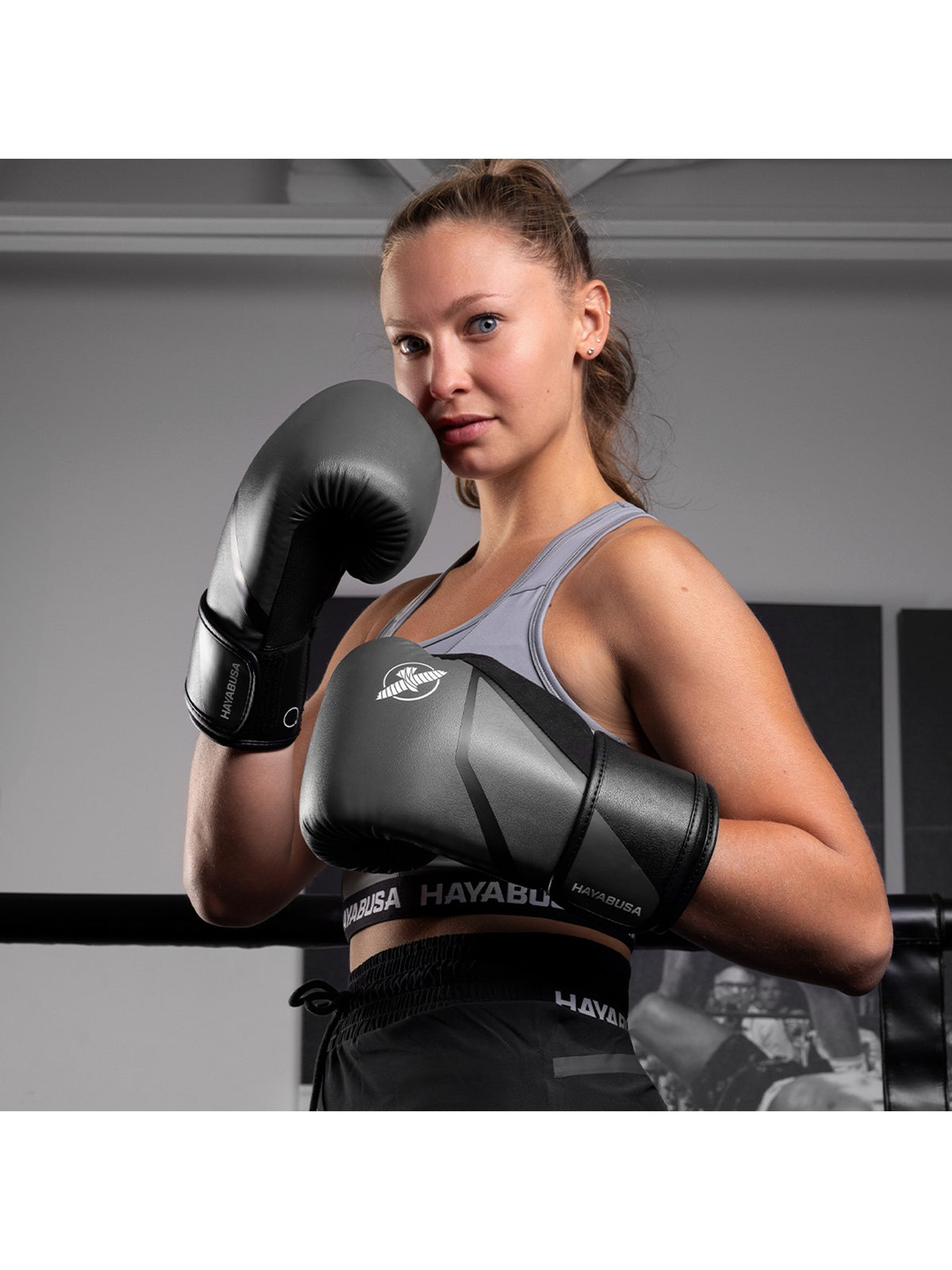 Hayabusa E1 Boxing Gloves, grey/black, image 5