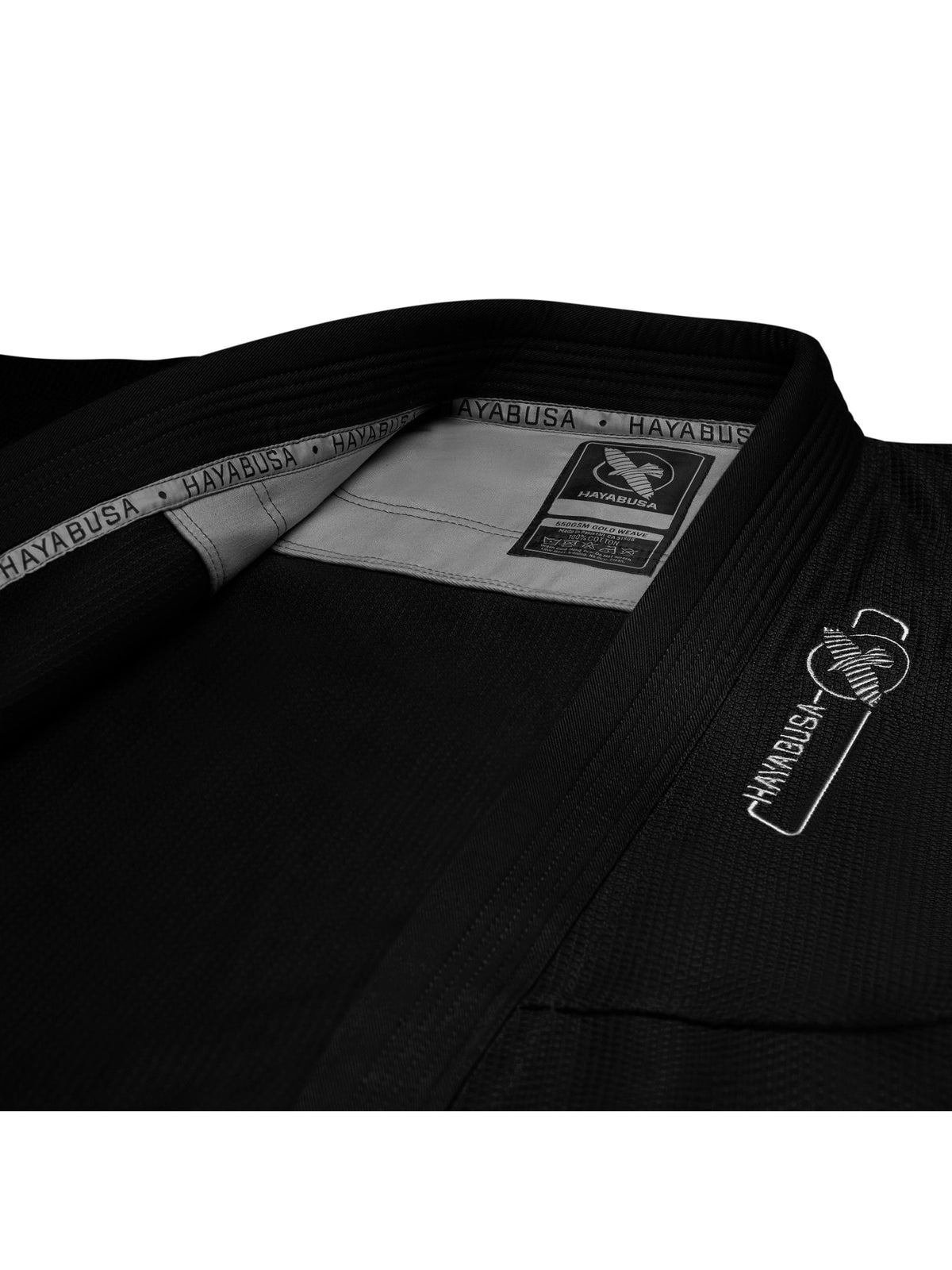 Hayabusa Essential Gold Weave Jiu-Jitsu Gi, black, image 2