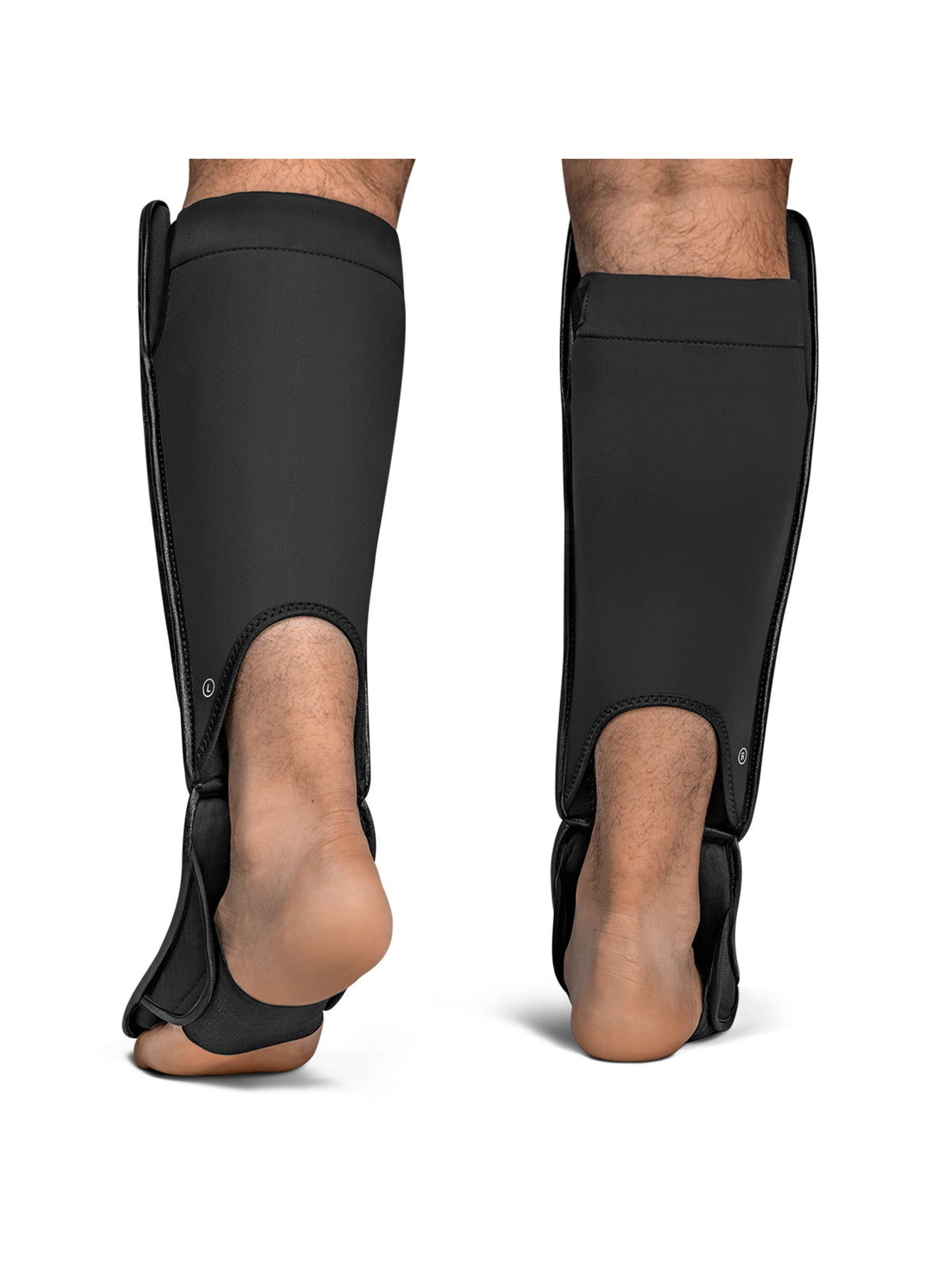 Hayabusa T3 Full Back Shin Guards, black/gold, feature graphic
