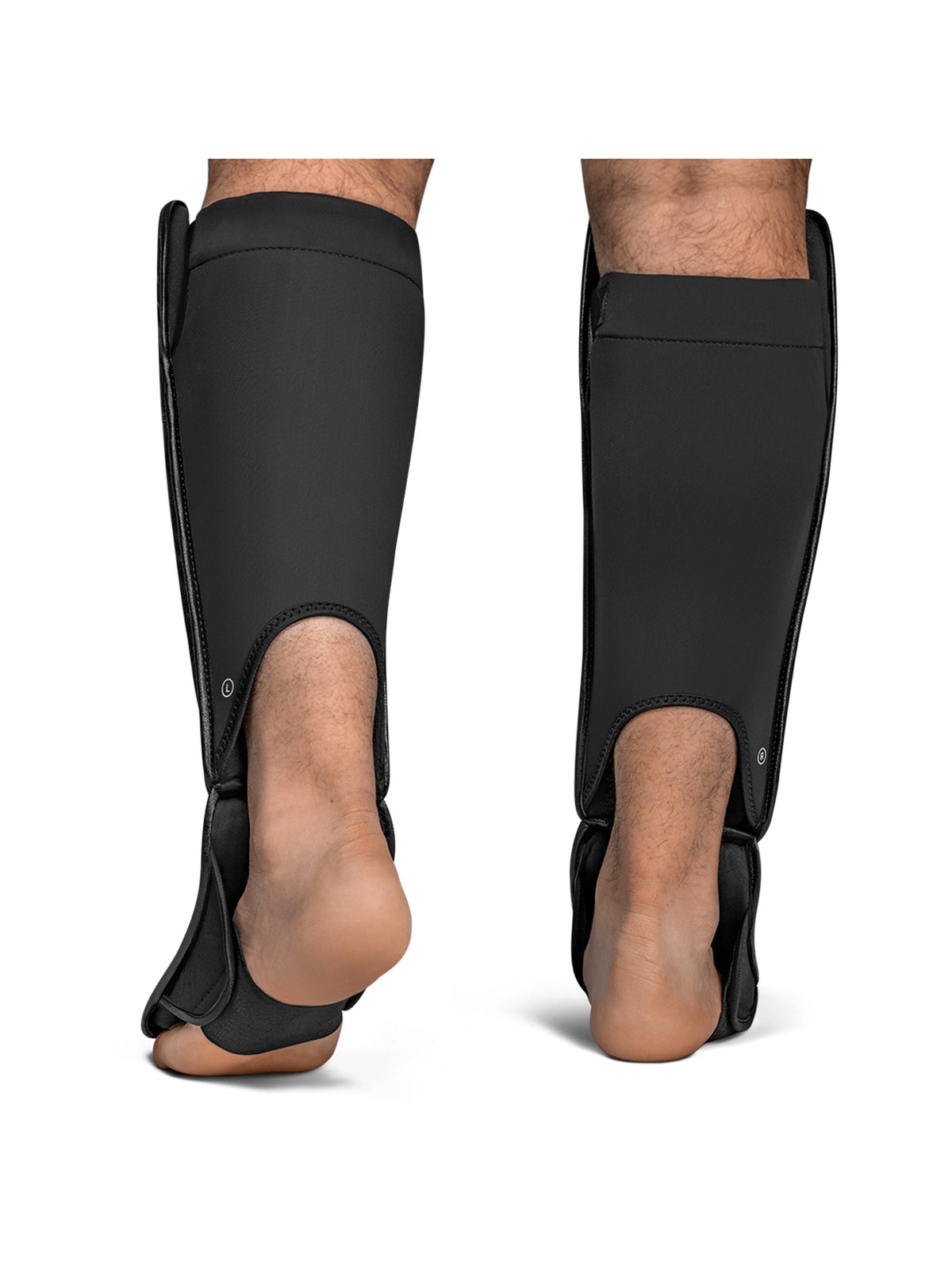 Hayabusa T3 Full Back Shin Guards – Black Back 1/2