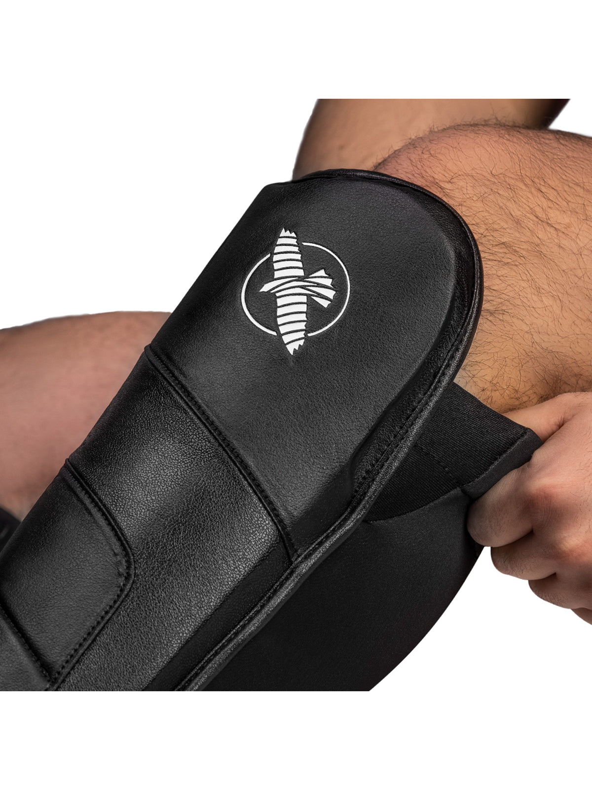 Hayabusa T3 Full Back Shin Guards, black, image 4