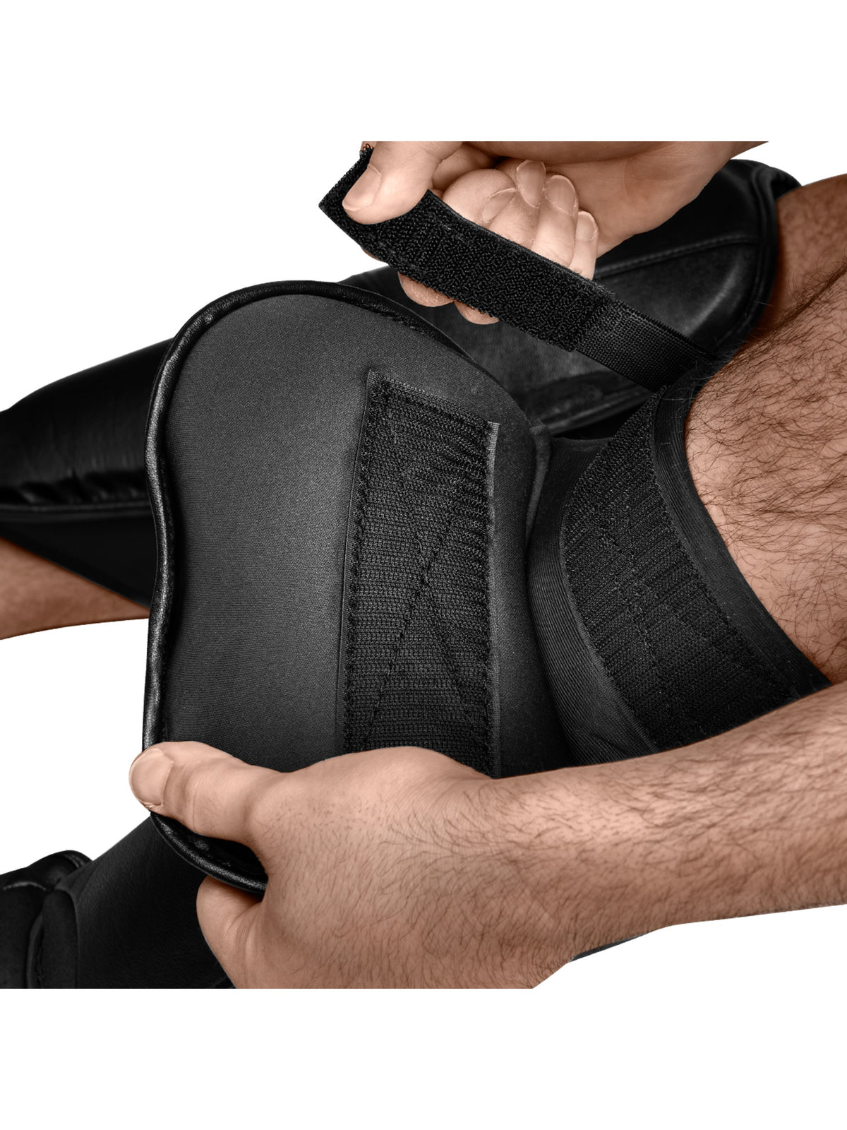Hayabusa T3 Full Back Shin Guards, black, image 5