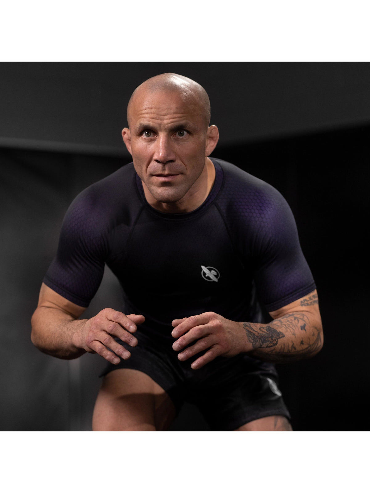 Hayabusa Fusion Short Sleeve Rash Guard, black/purple, image 5