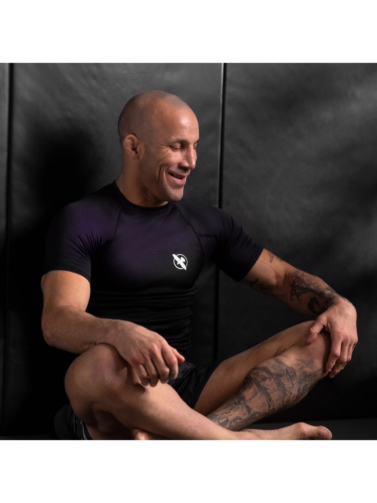 Hayabusa Fusion Short Sleeve Rash Guard, black/purple, image 6