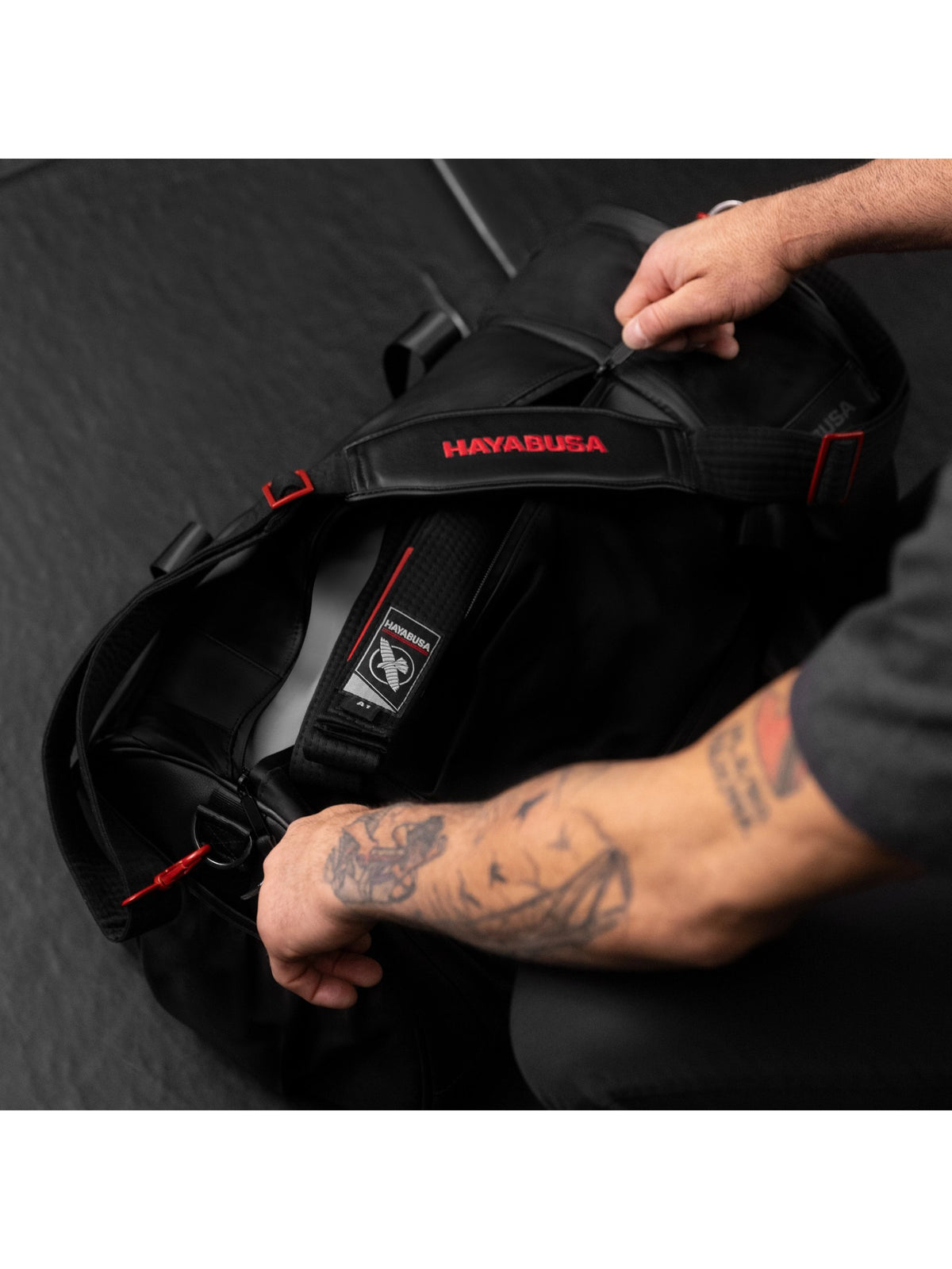 Hayabusa Jiu-Jitsu Ranked Duffle Strap, black, image 2