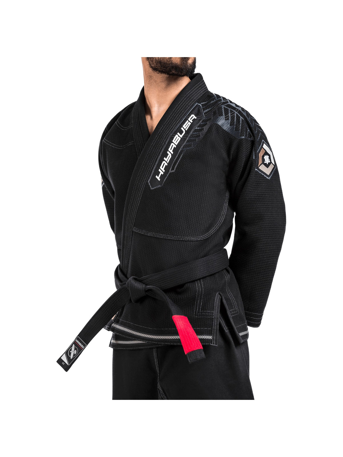 Hayabusa Warrior Gold Weave Jiu-Jitsu Gi, black, image 2