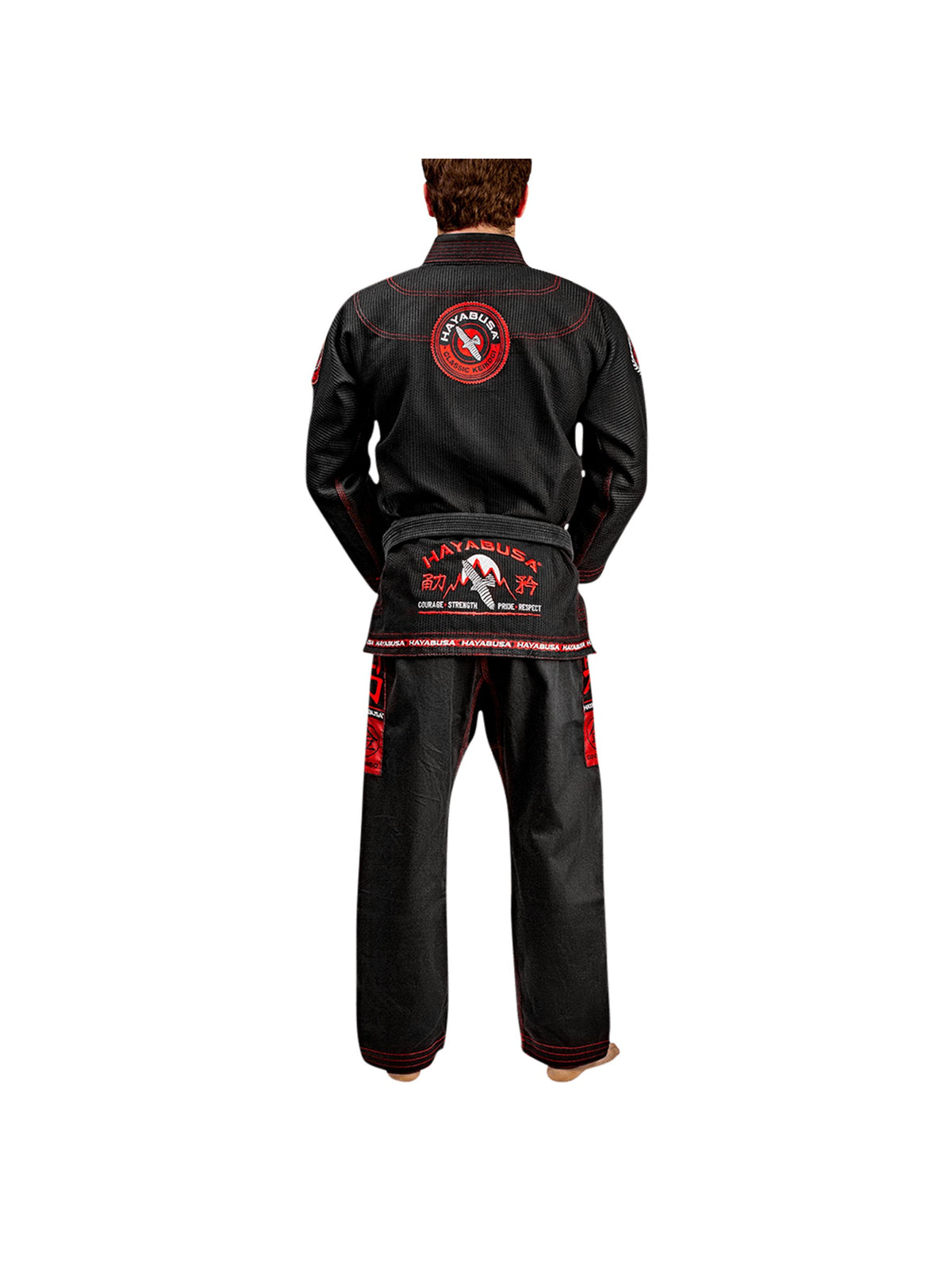 Hayabusa Goorudo 3 Gold Weave Jiu-Jitsu Gi, black, image 2